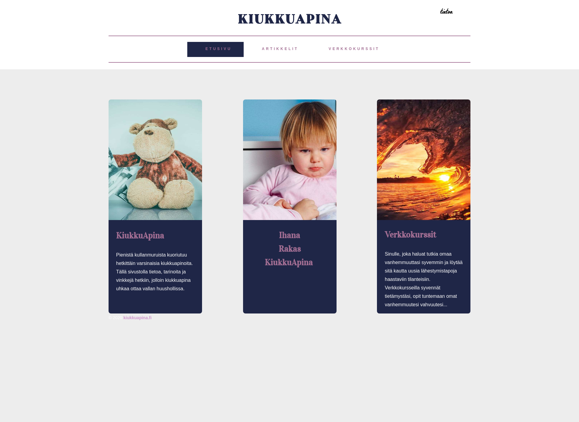 Screenshot for kiukkuapina.fi