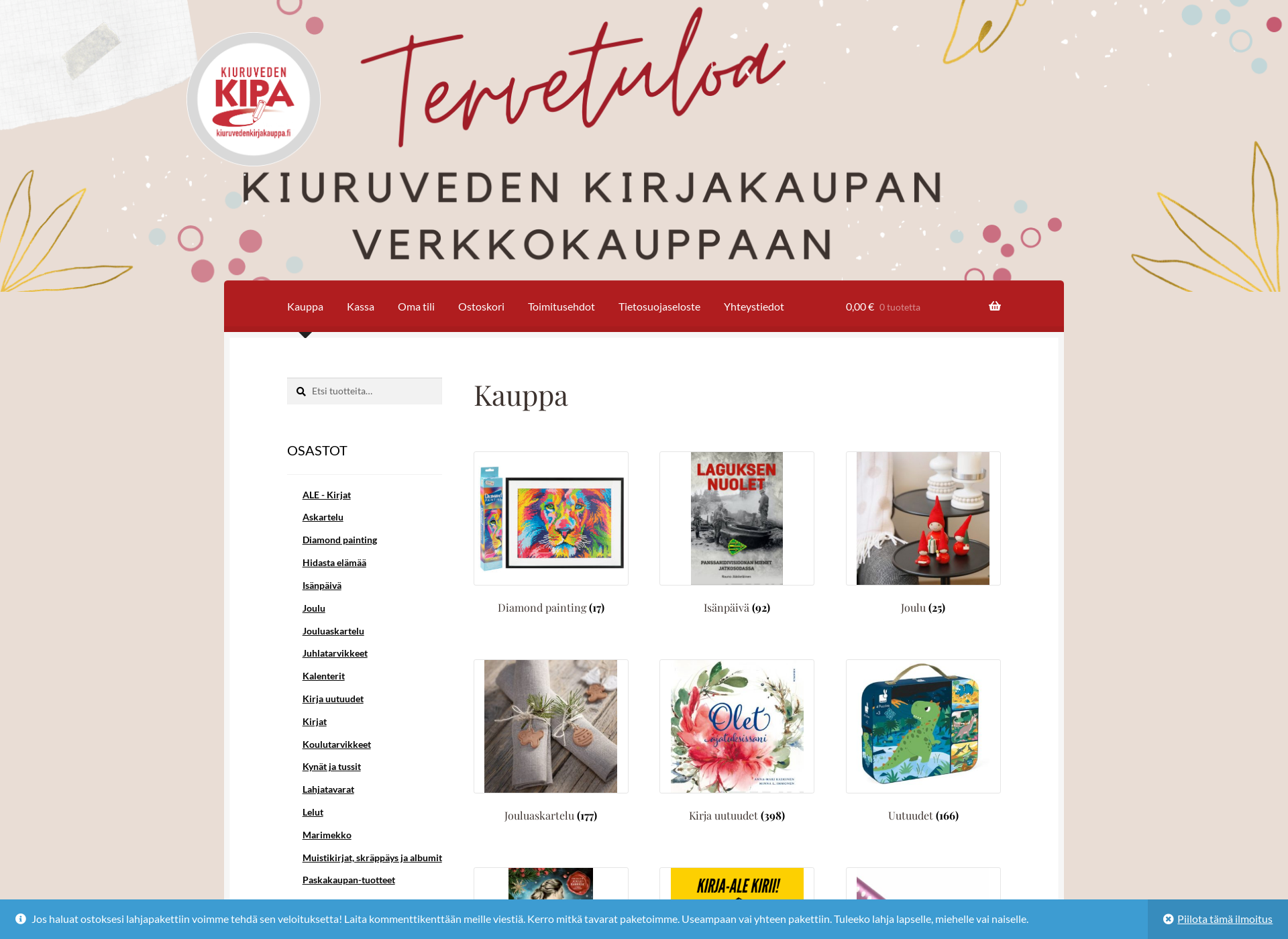 Screenshot for kiuruvedenkirjakauppa.fi
