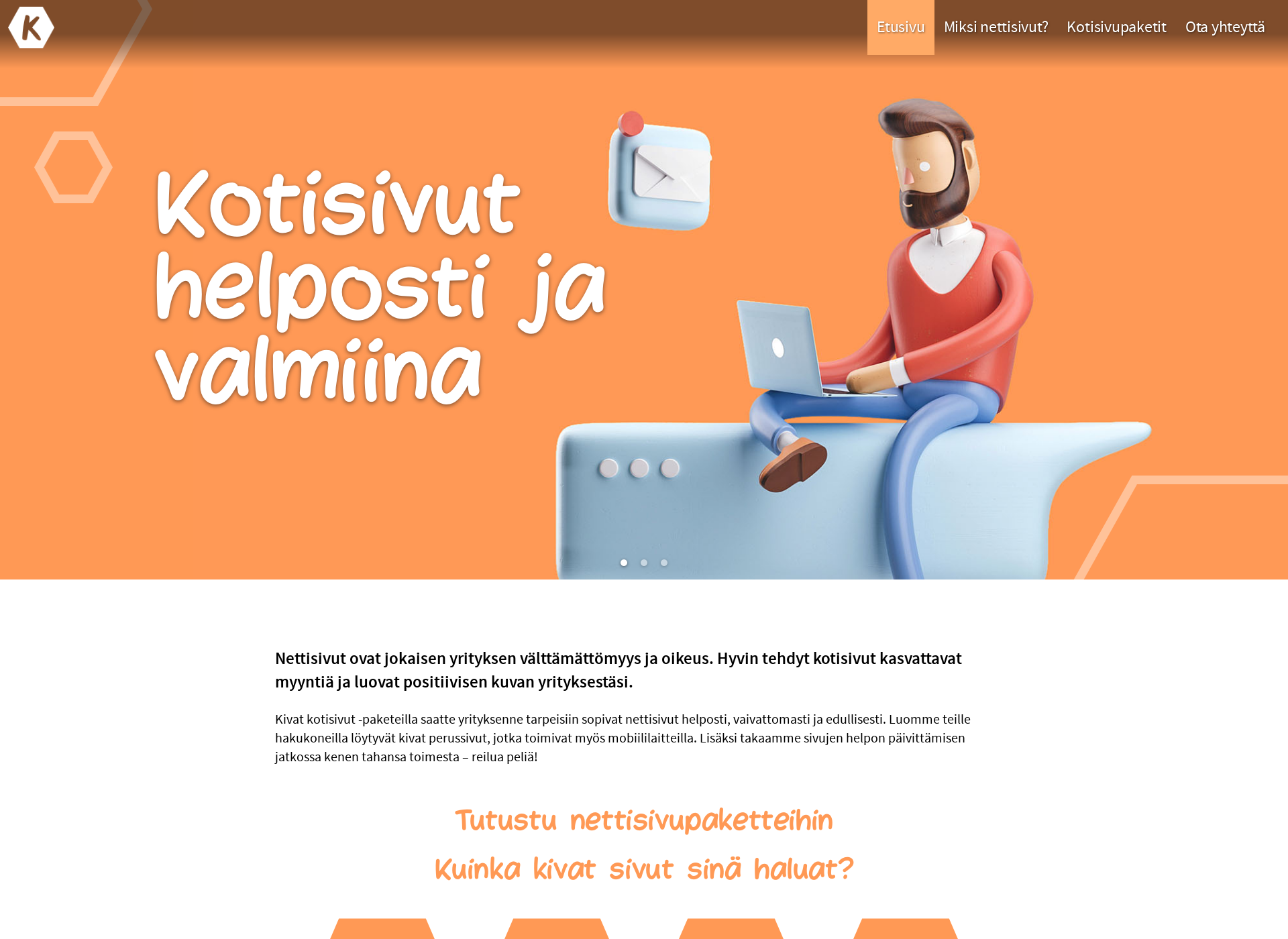 Screenshot for kivatkotisivut.fi