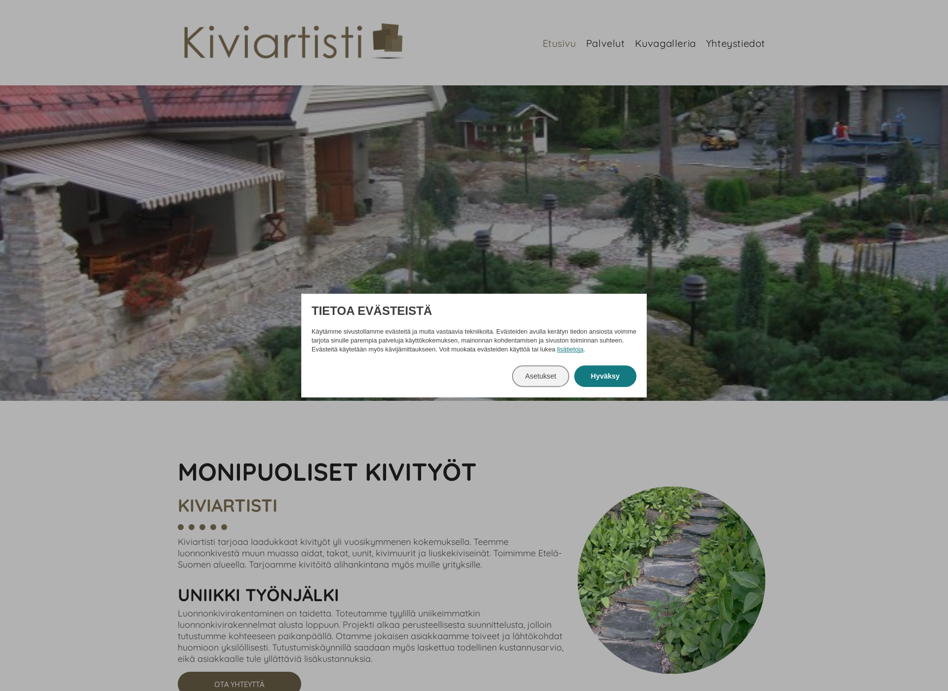 Screenshot for kiviartisti.fi