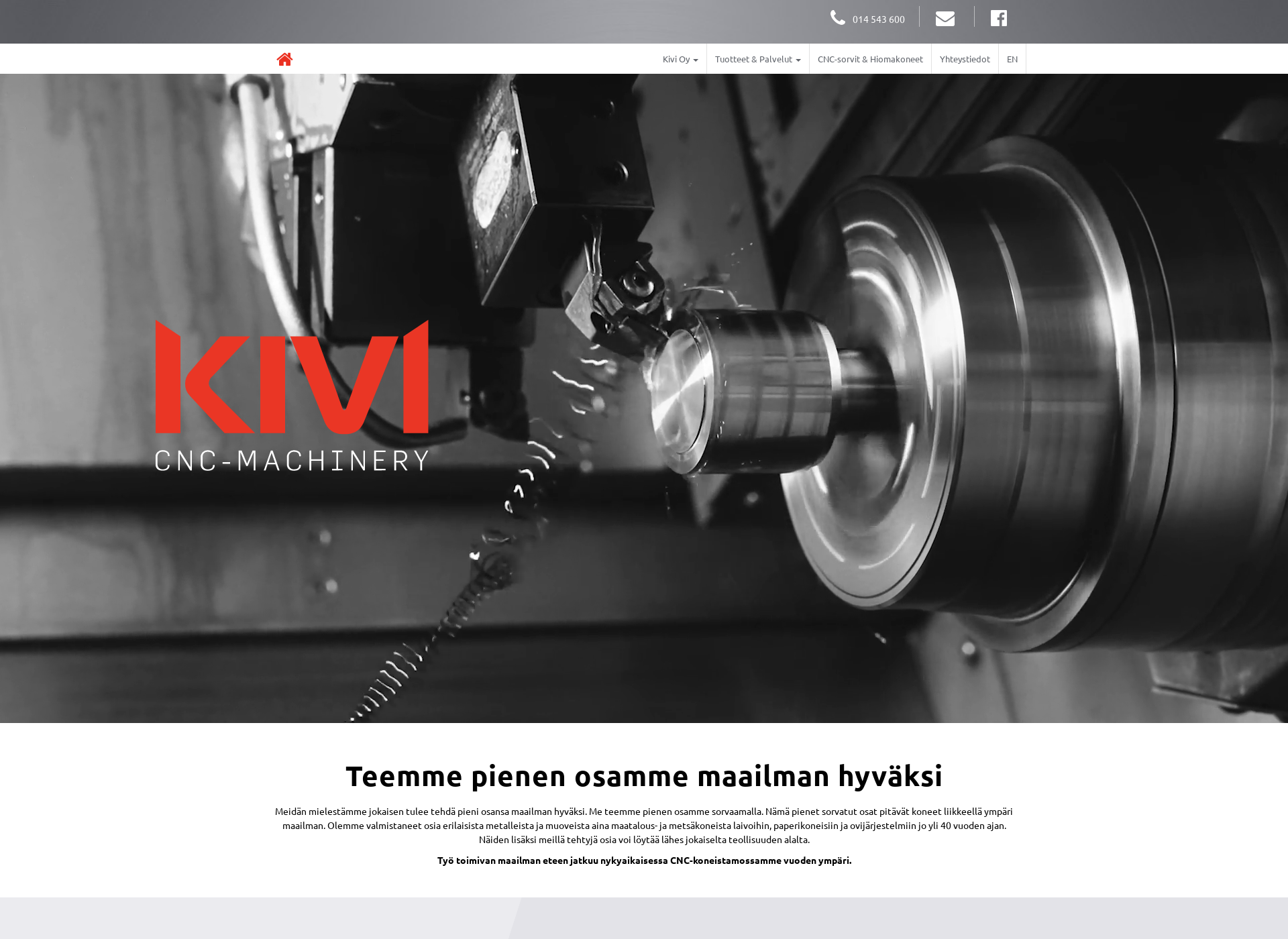 Screenshot for kivicnc.fi