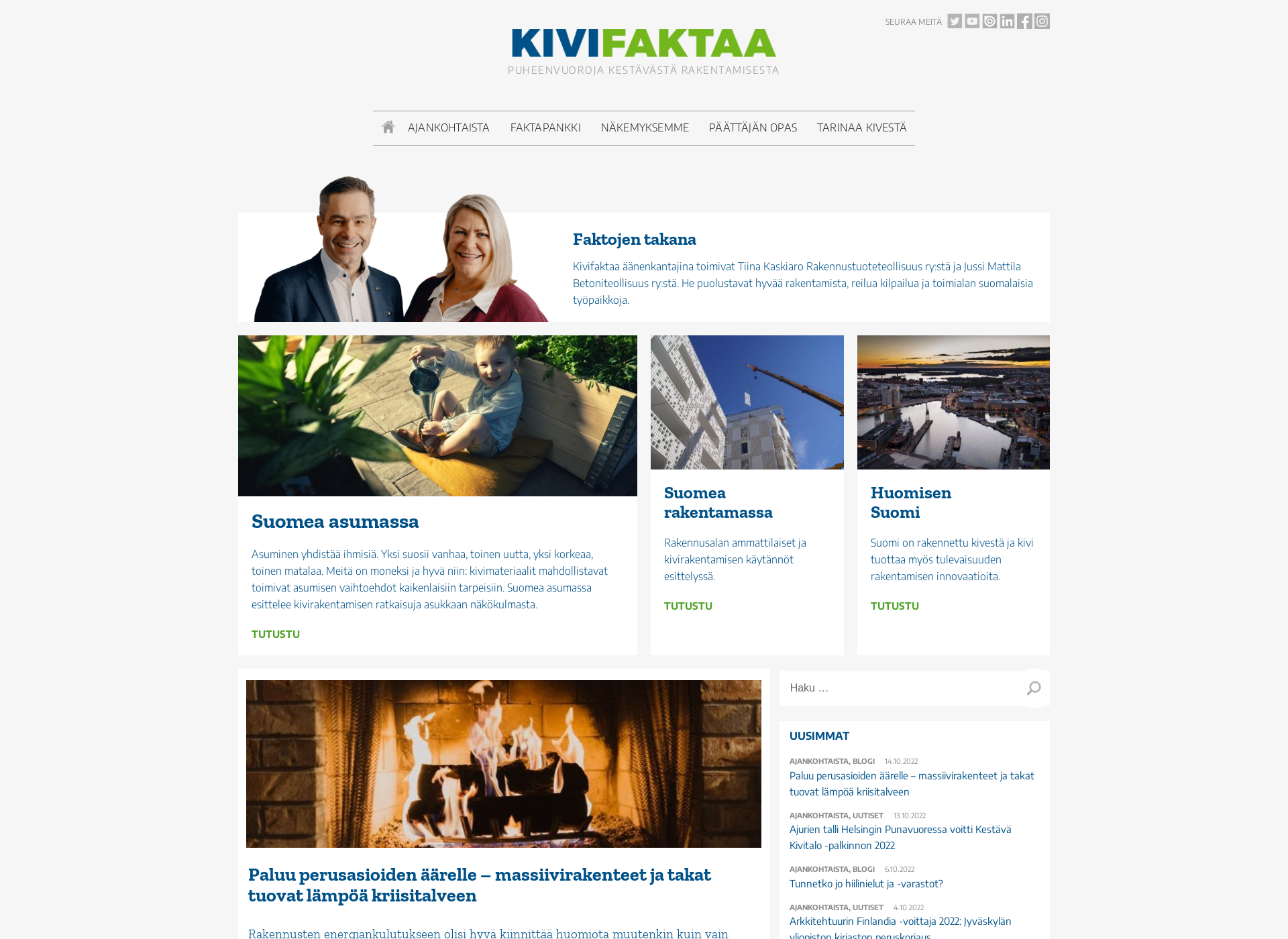 Skärmdump för kivifaktaa.fi