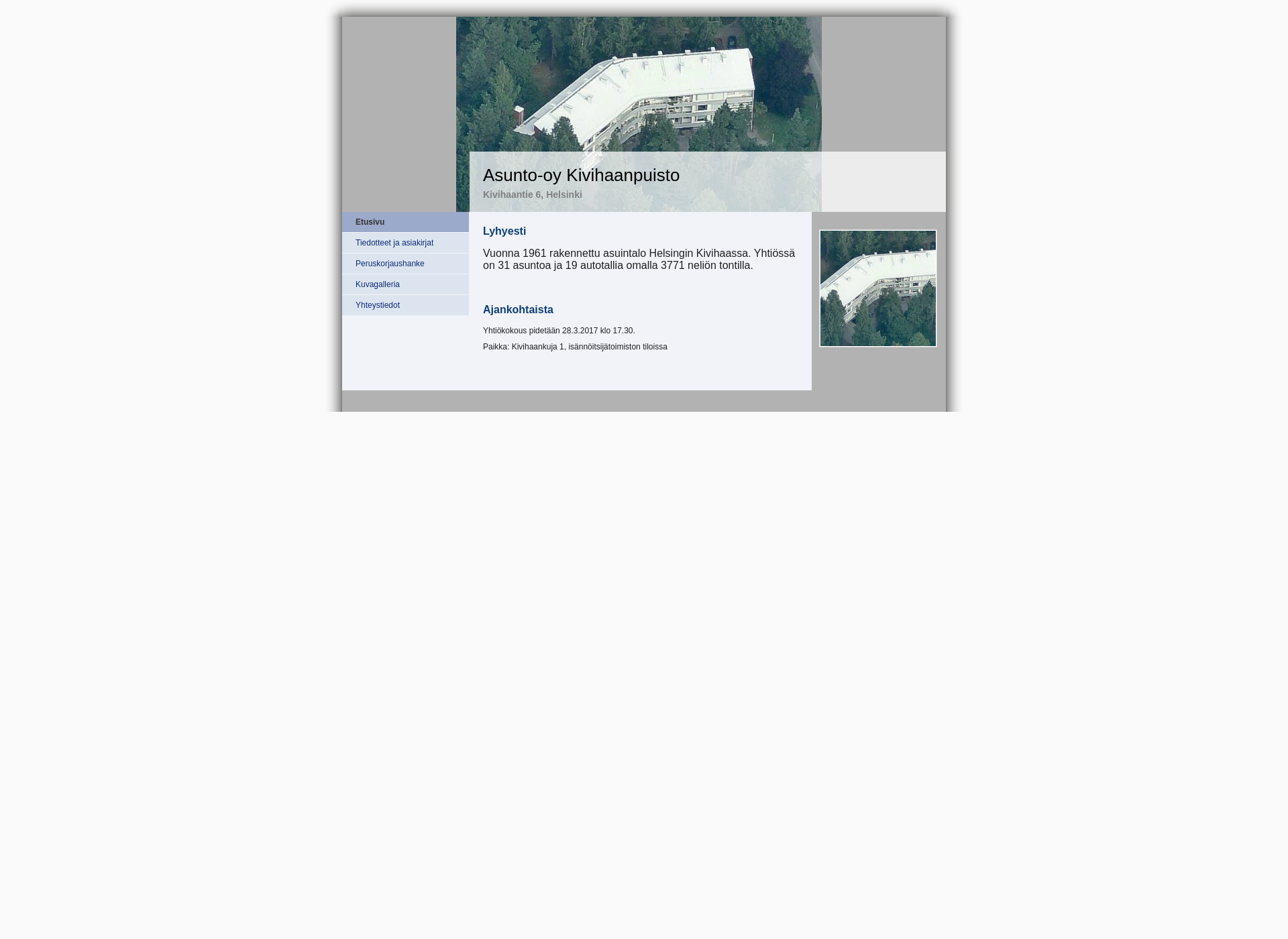 Screenshot for kivihaanpuisto.fi