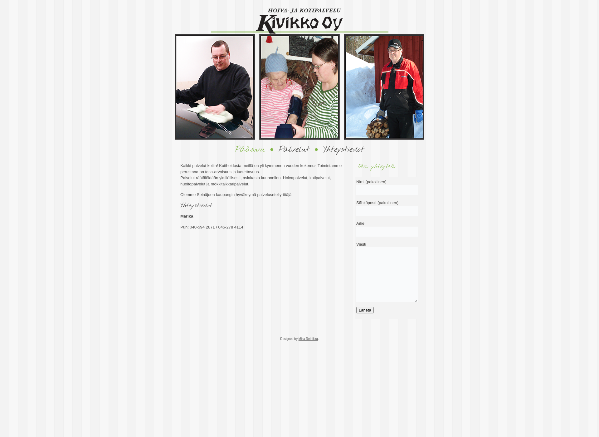 Screenshot for kivikko.fi