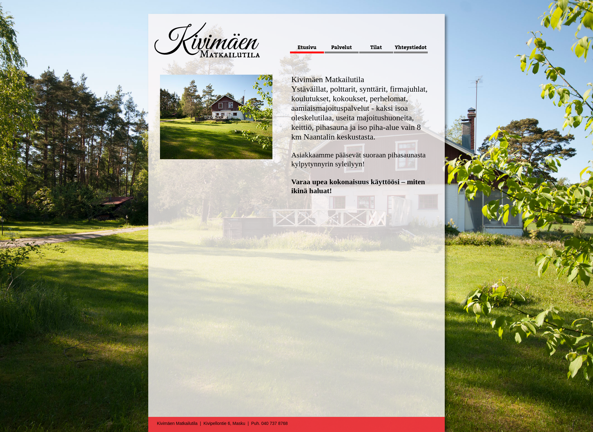 Screenshot for kivimaentila.fi