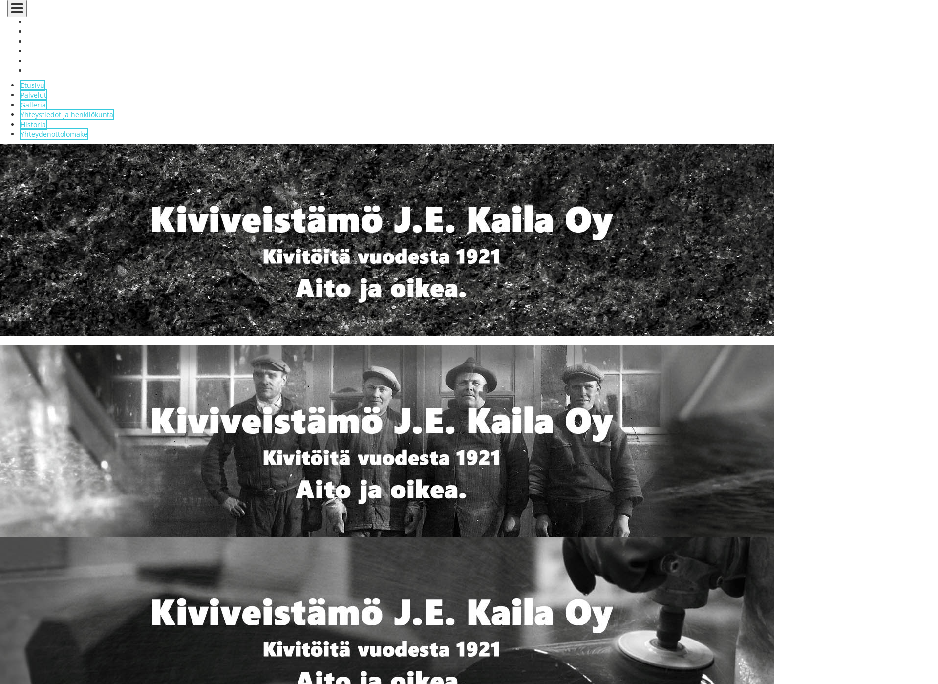 Skärmdump för kiviveistämö.fi