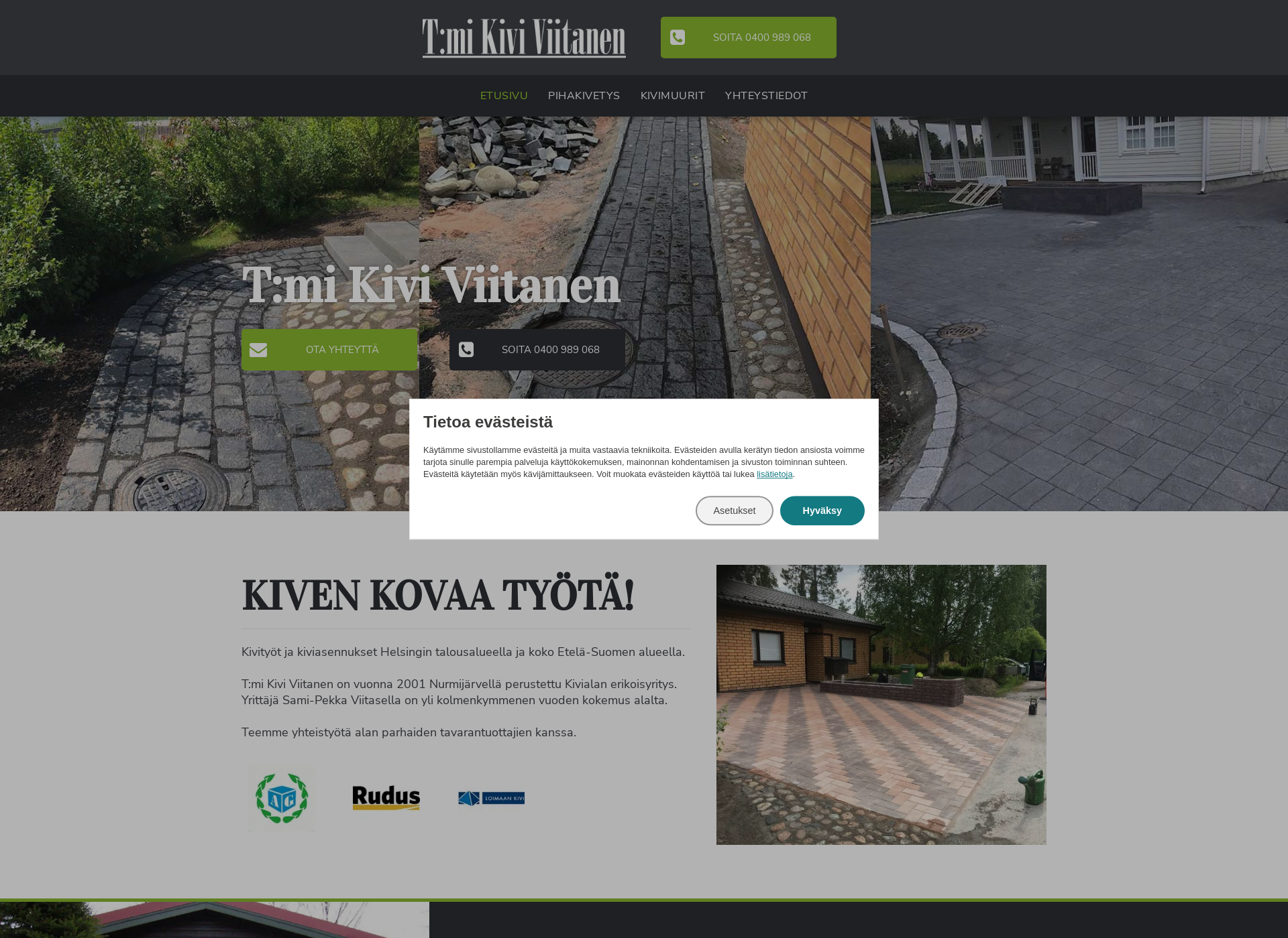 Screenshot for kiviviitanen.fi