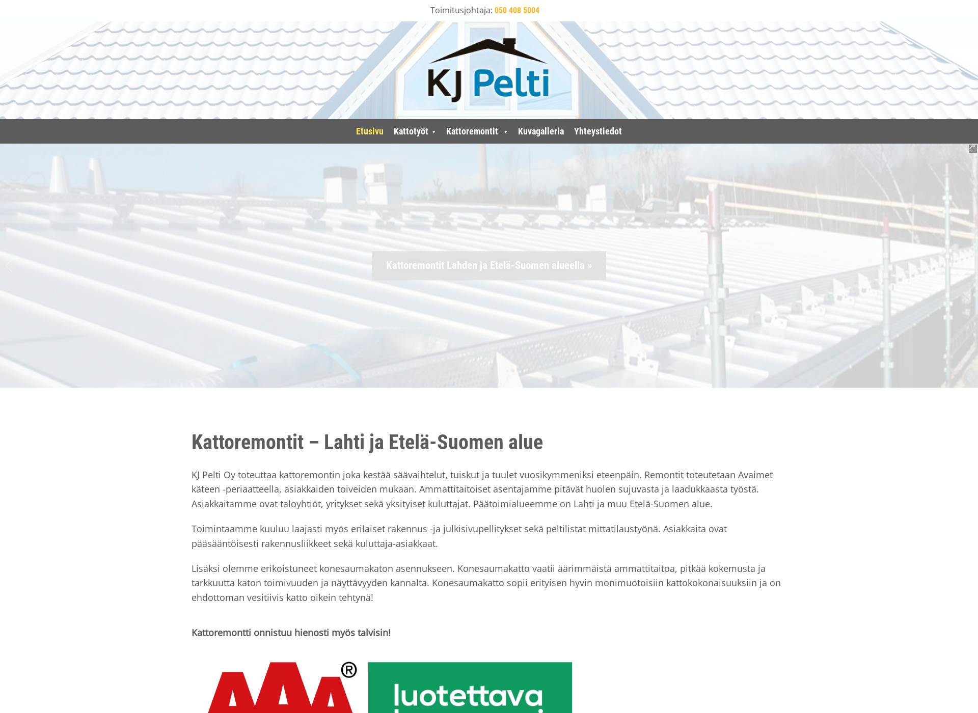 Screenshot for kjpelti.fi