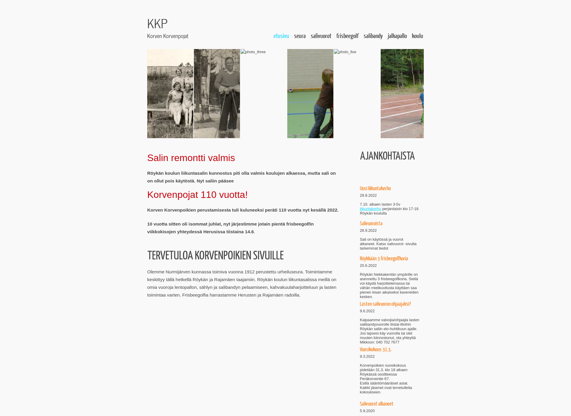 Skärmdump för kkp1912.fi