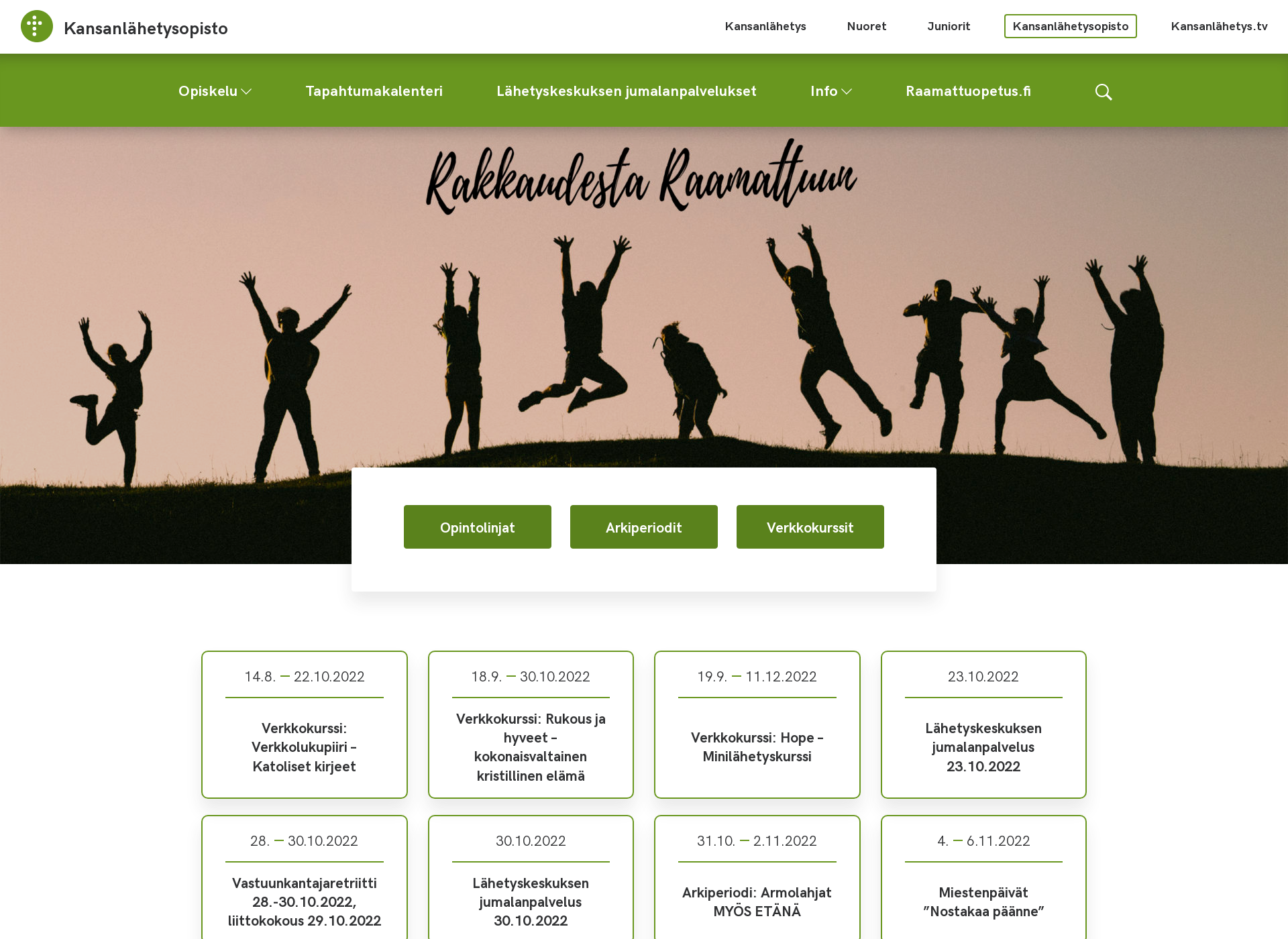 Skärmdump för kl-opisto.fi