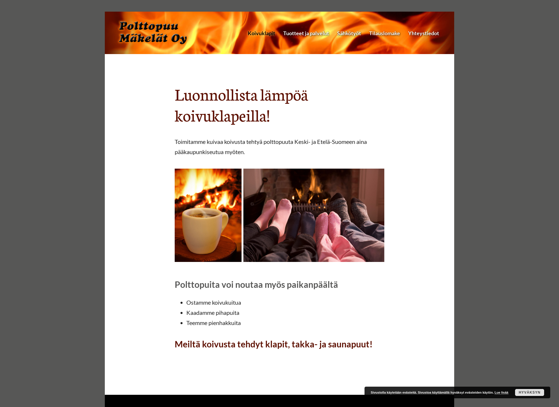 Skärmdump för klapikauppias.fi