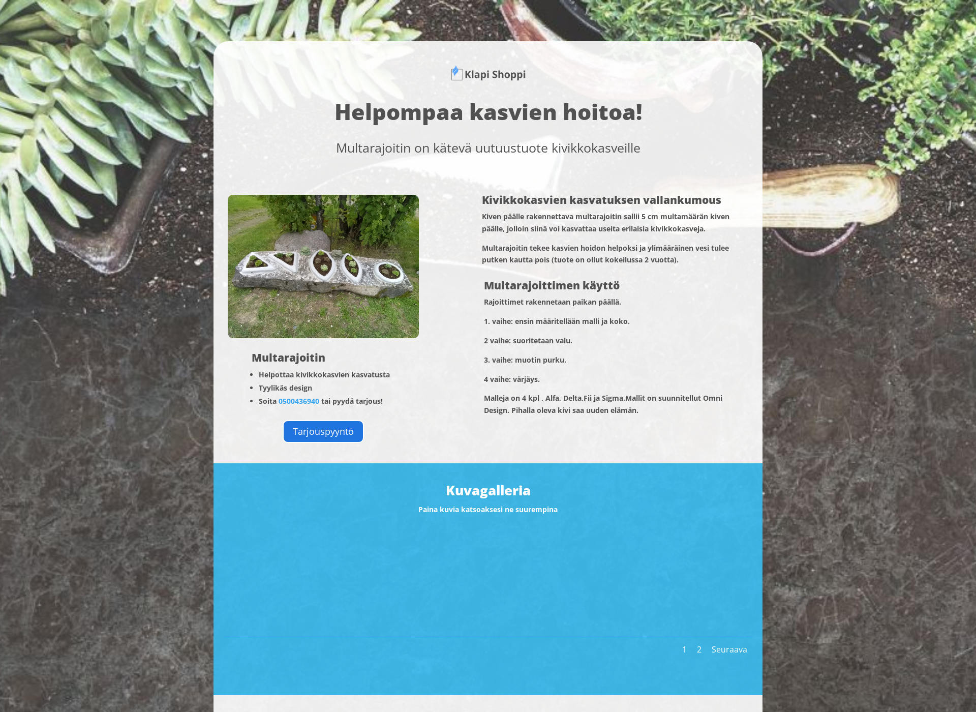 Skärmdump för klapishoppi.fi