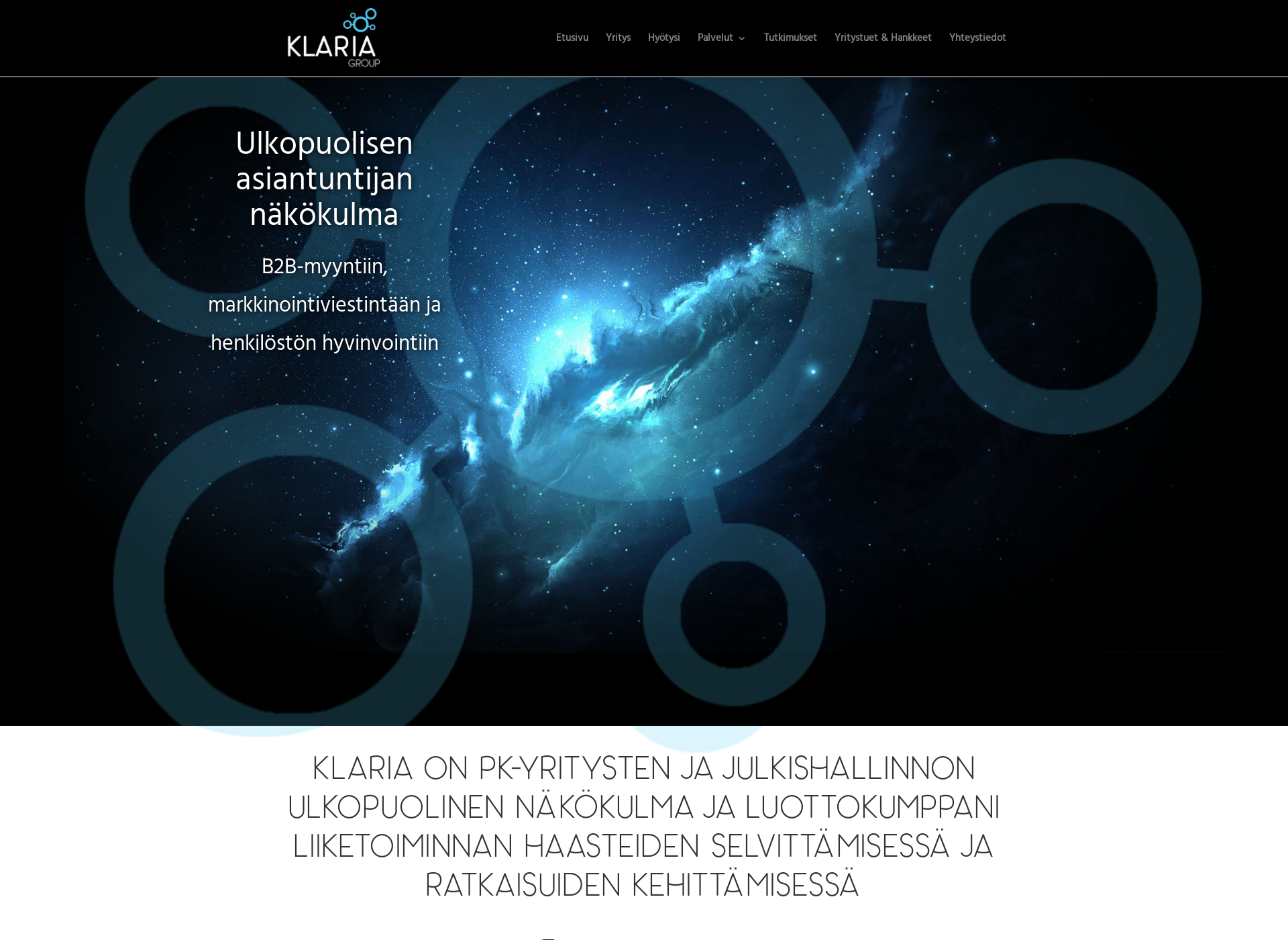 Skärmdump för klaria.fi