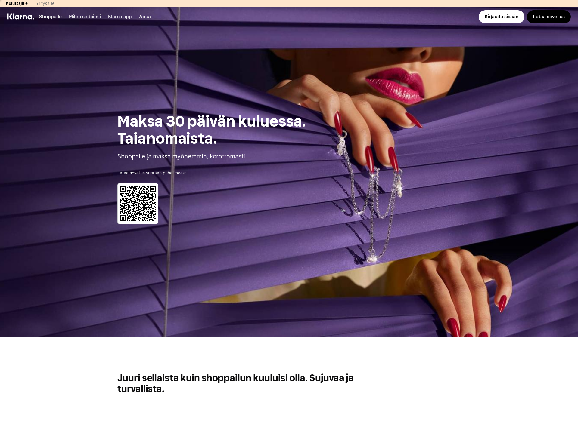 Screenshot for klarna.fi