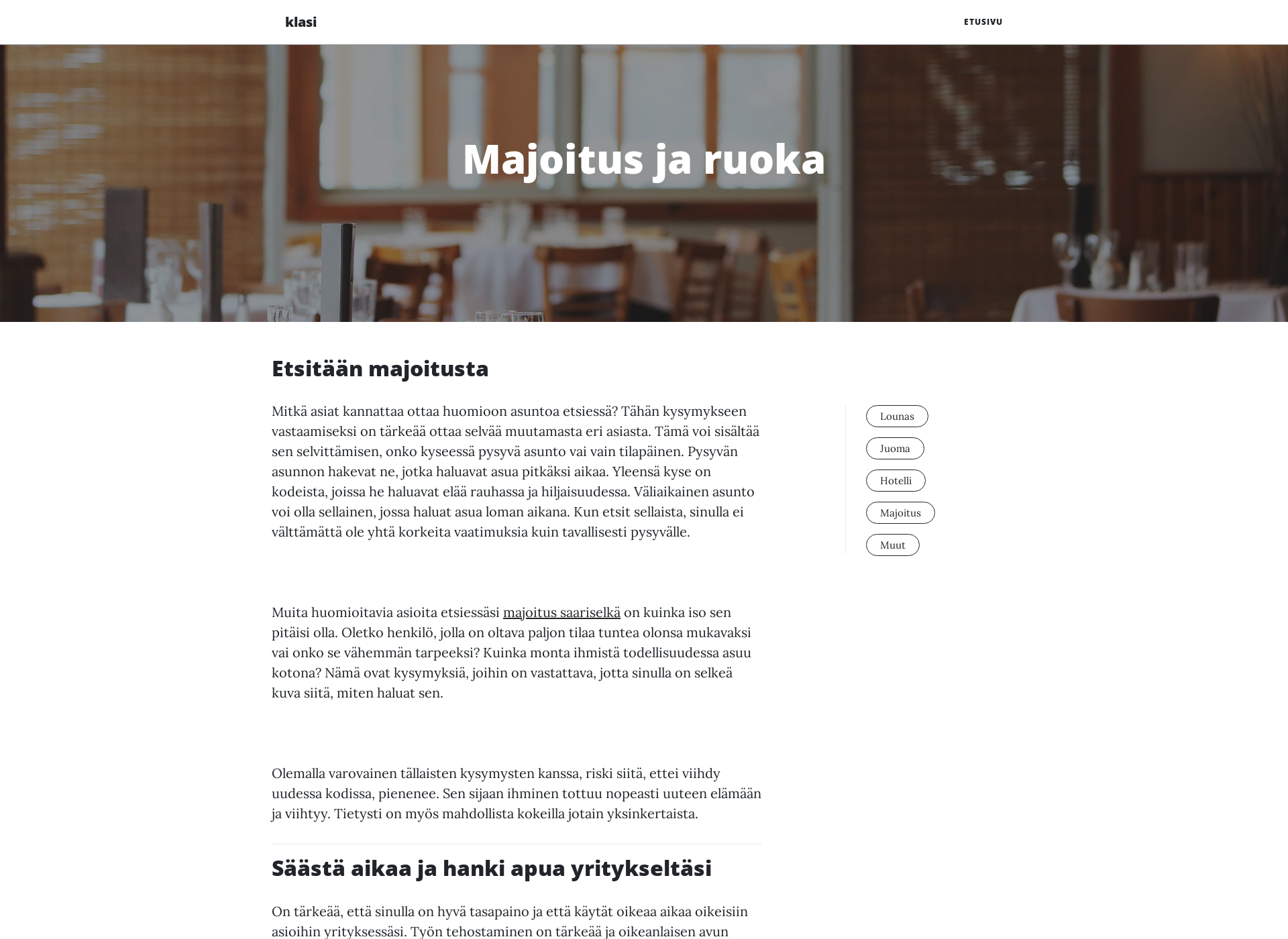 Screenshot for klasi.fi