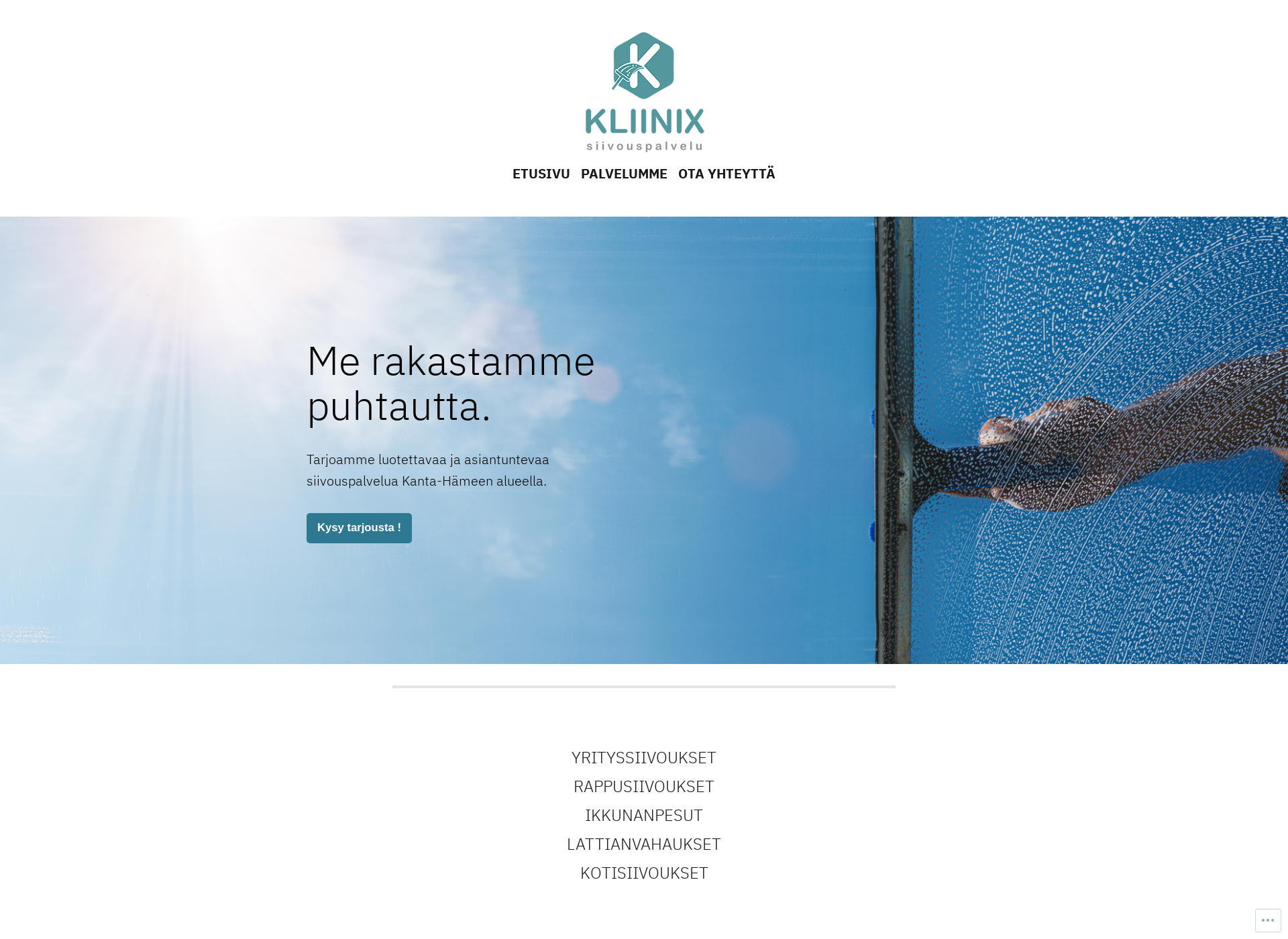 Skärmdump för kliinix.fi