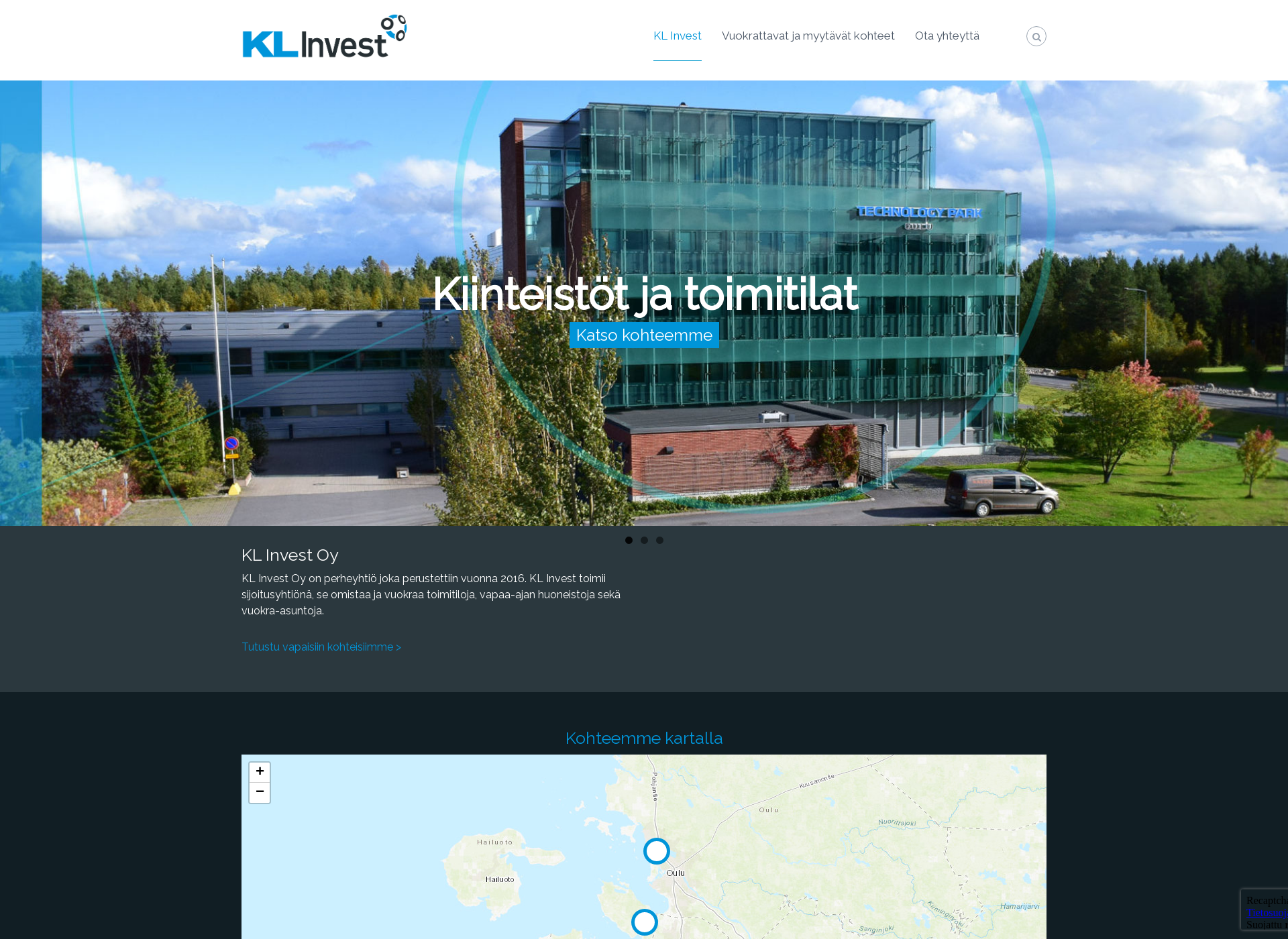 Skärmdump för klinvest.fi