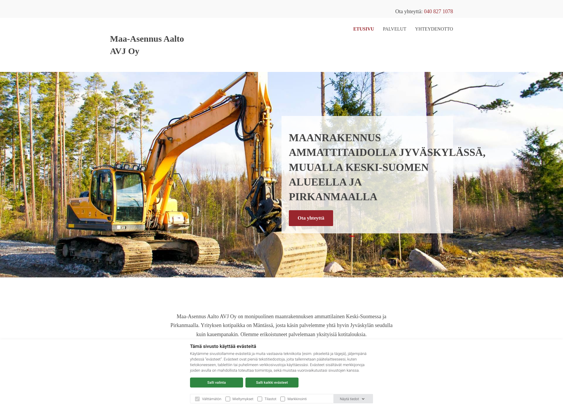 Screenshot for klmaalto.fi