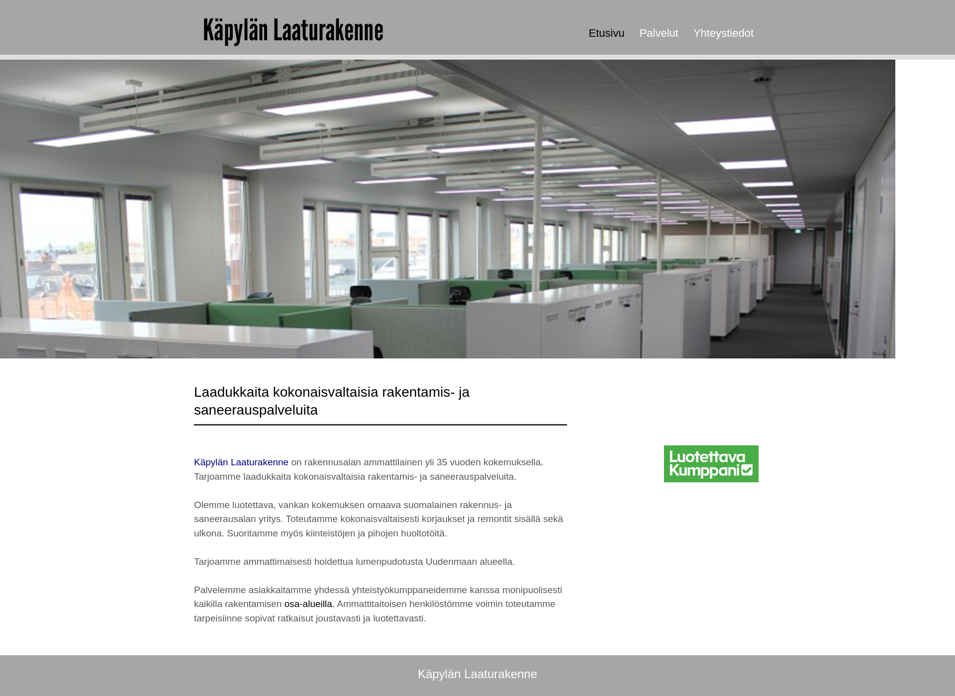 Screenshot for klr-palvelut.fi