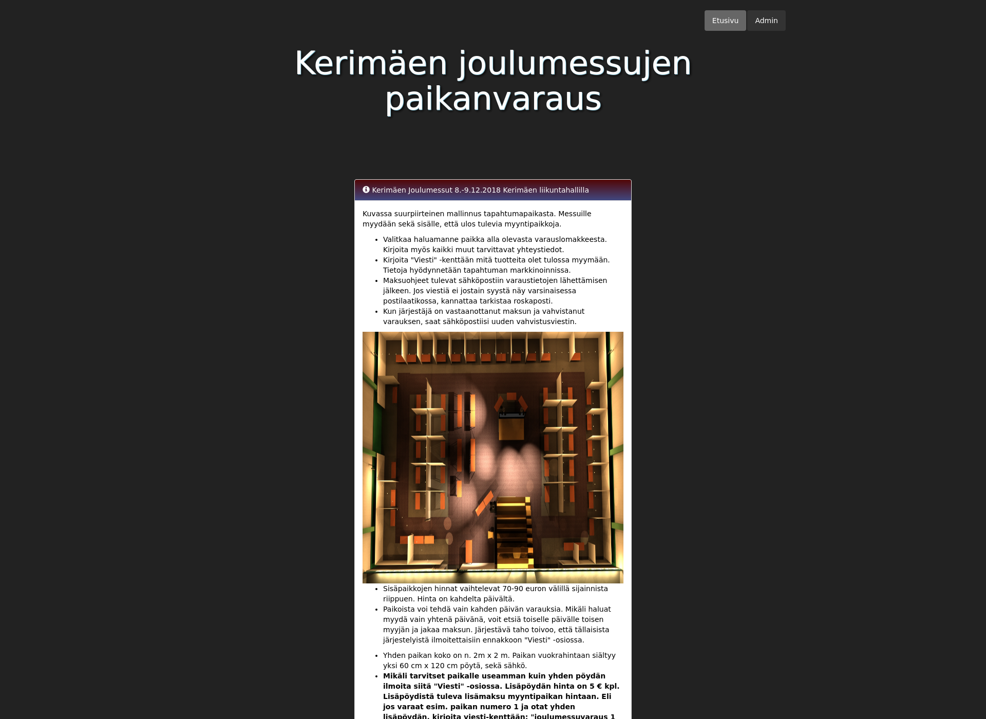 Screenshot for kmjoulumessuvaraus.fi