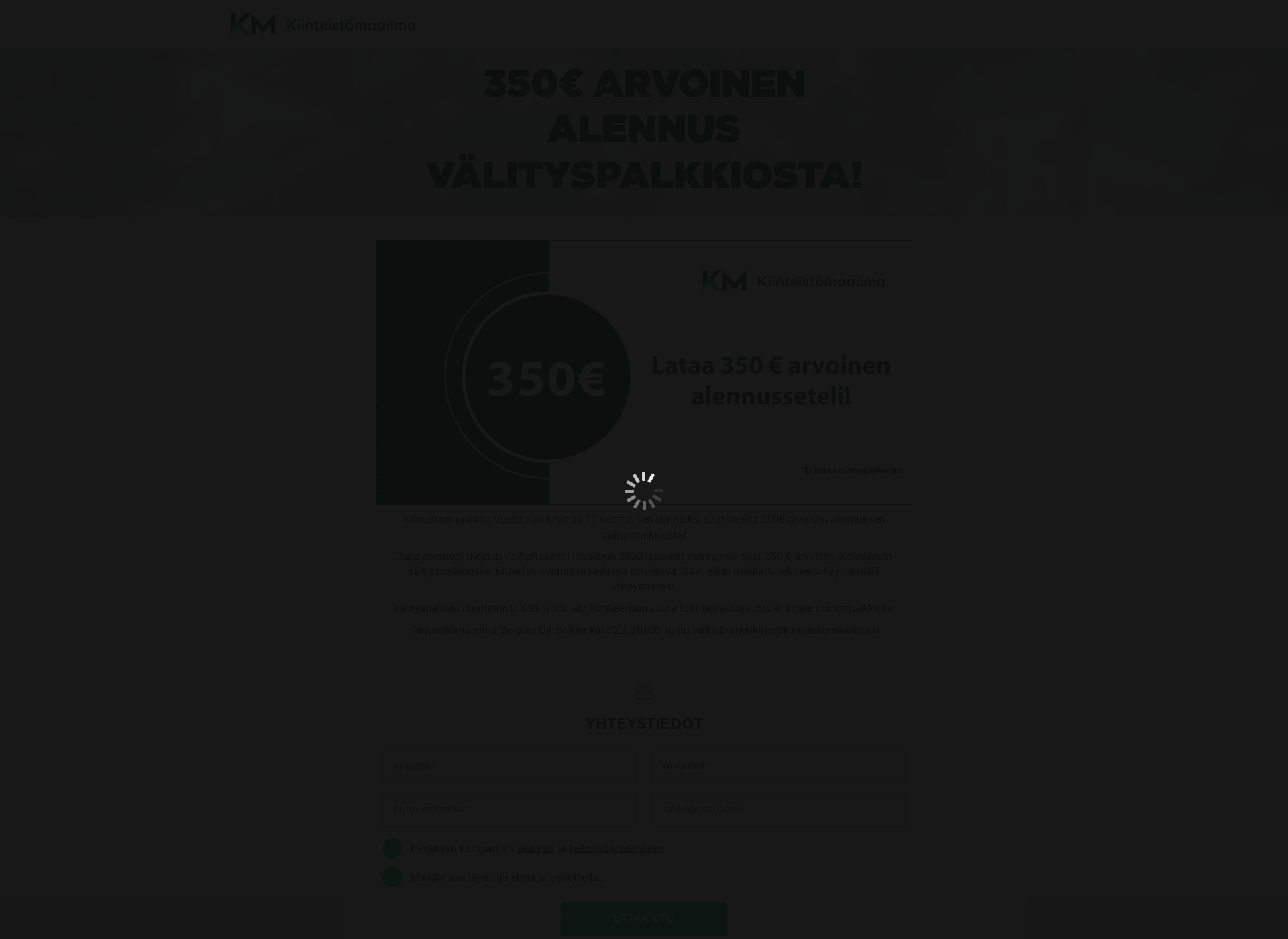 Screenshot for kmturku.fi