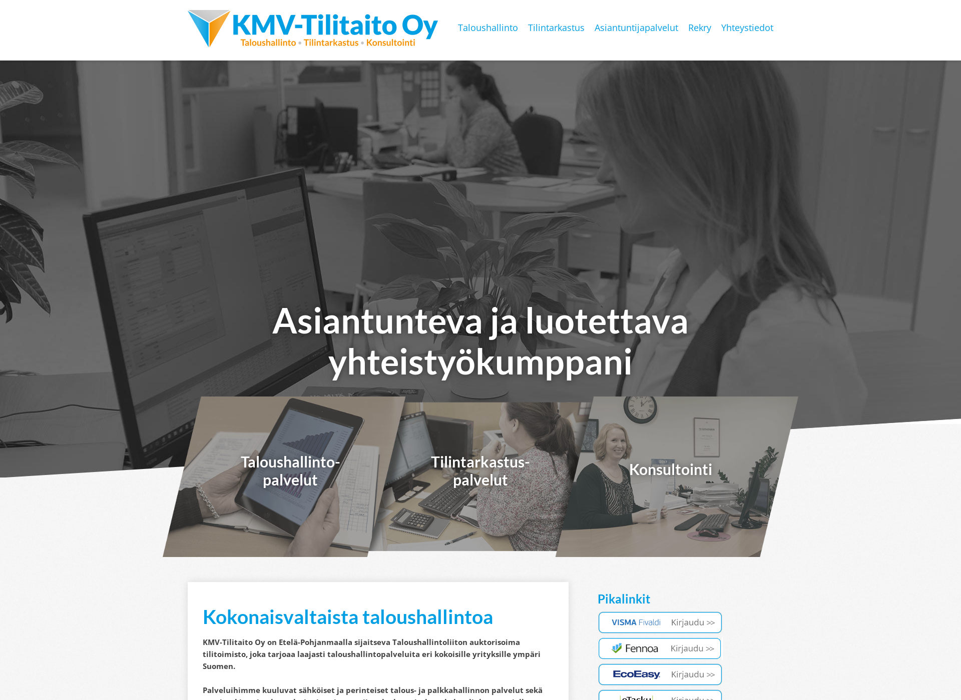 Näyttökuva kmv-tiliharma.fi