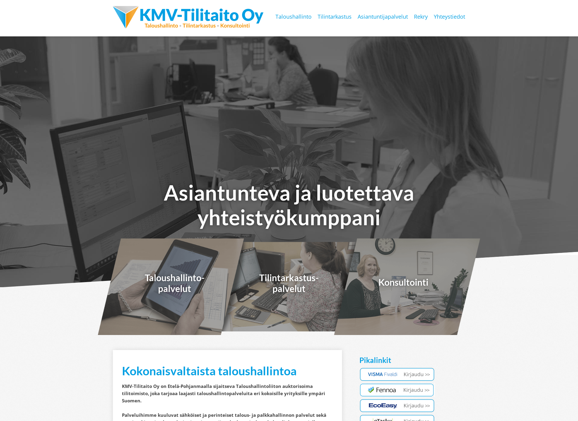 Screenshot for kmv-tilitaito.fi