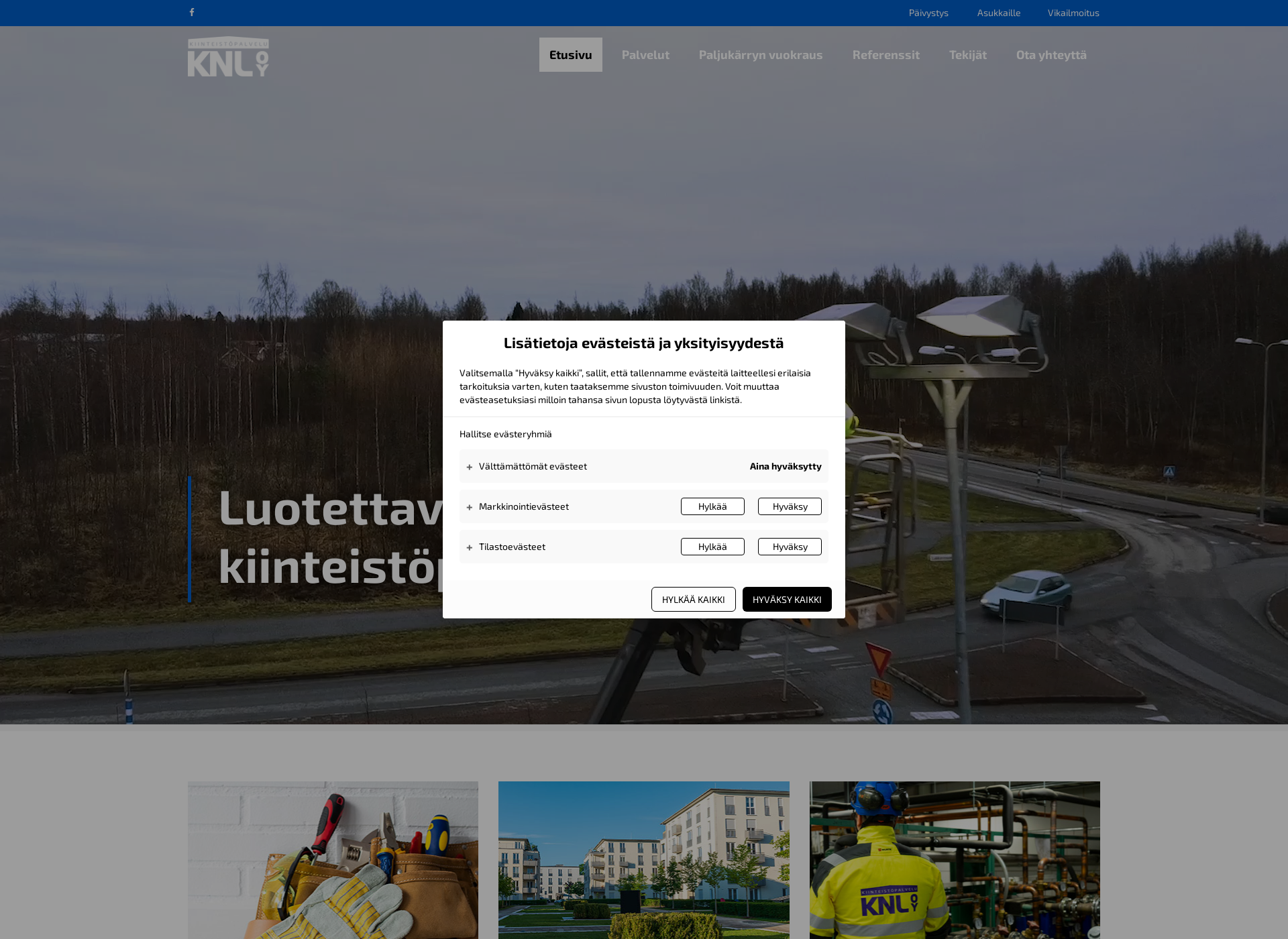 Skärmdump för knloy.fi
