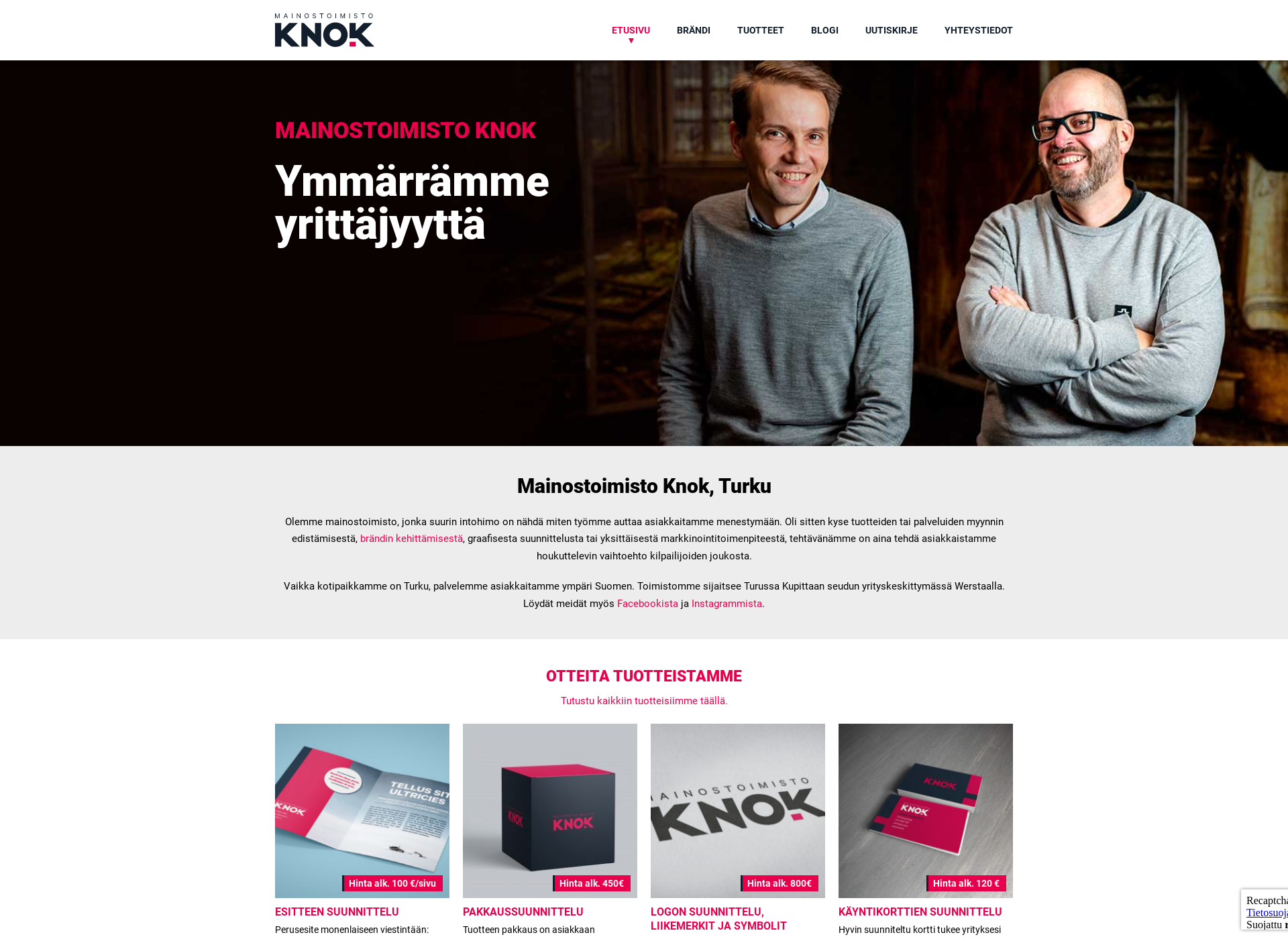 Screenshot for knok.fi