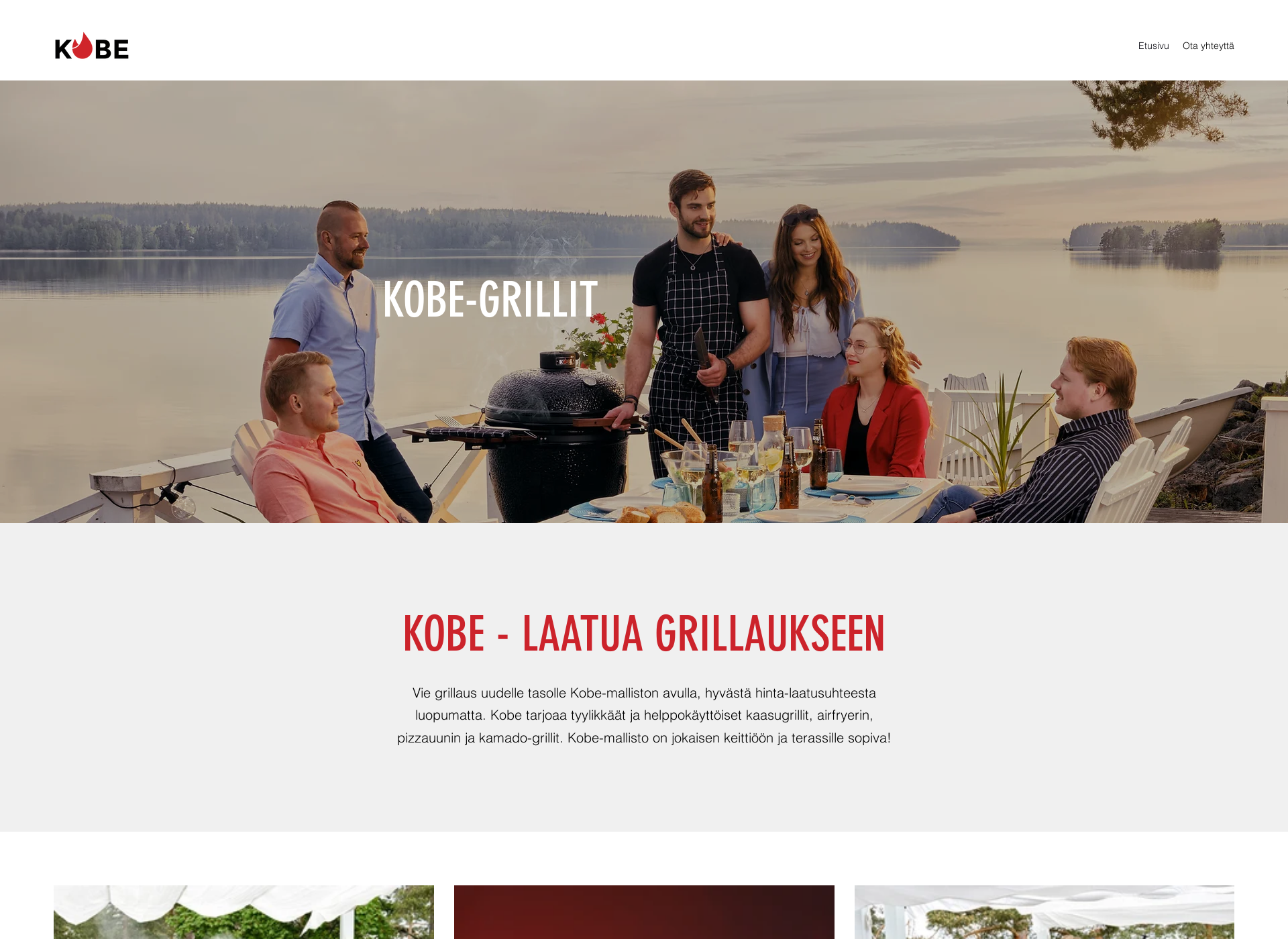 Skärmdump för kobegrillit.fi