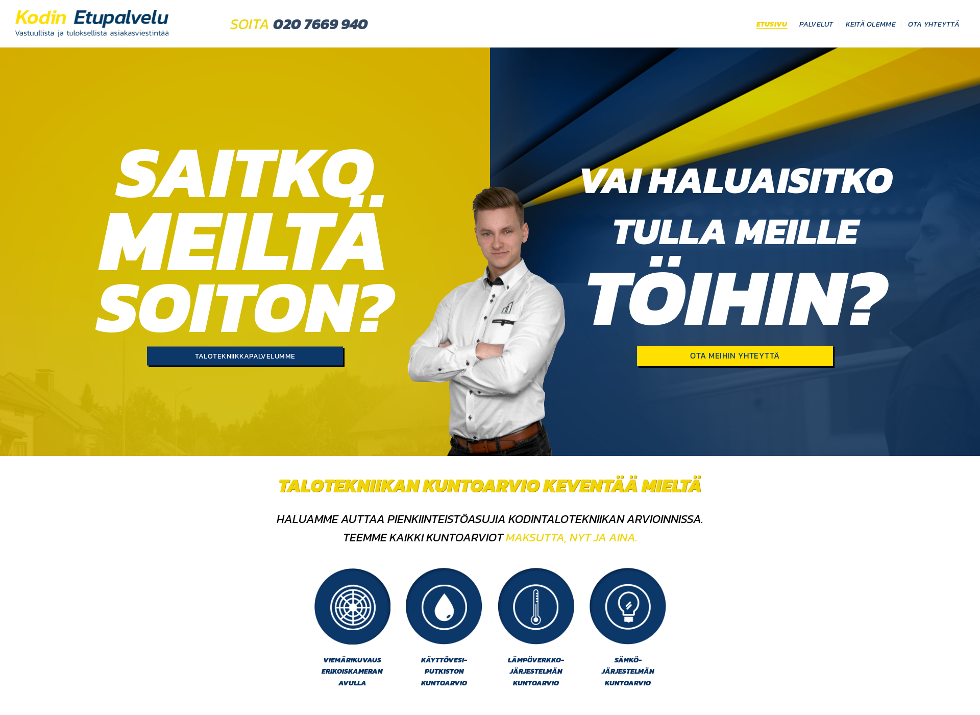 Skärmdump för kodinetupalvelu.fi