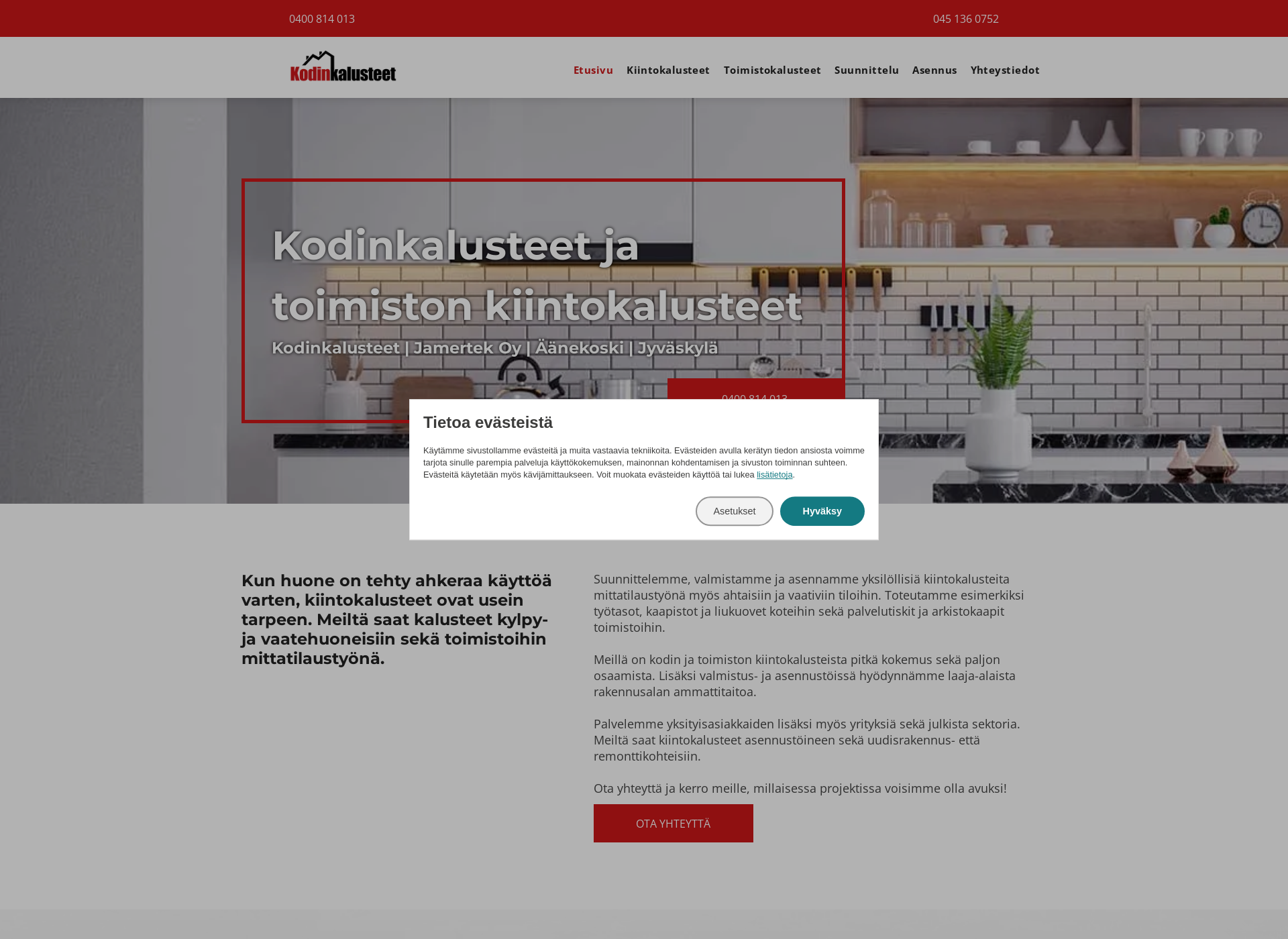 Skärmdump för kodinkalusteet.fi