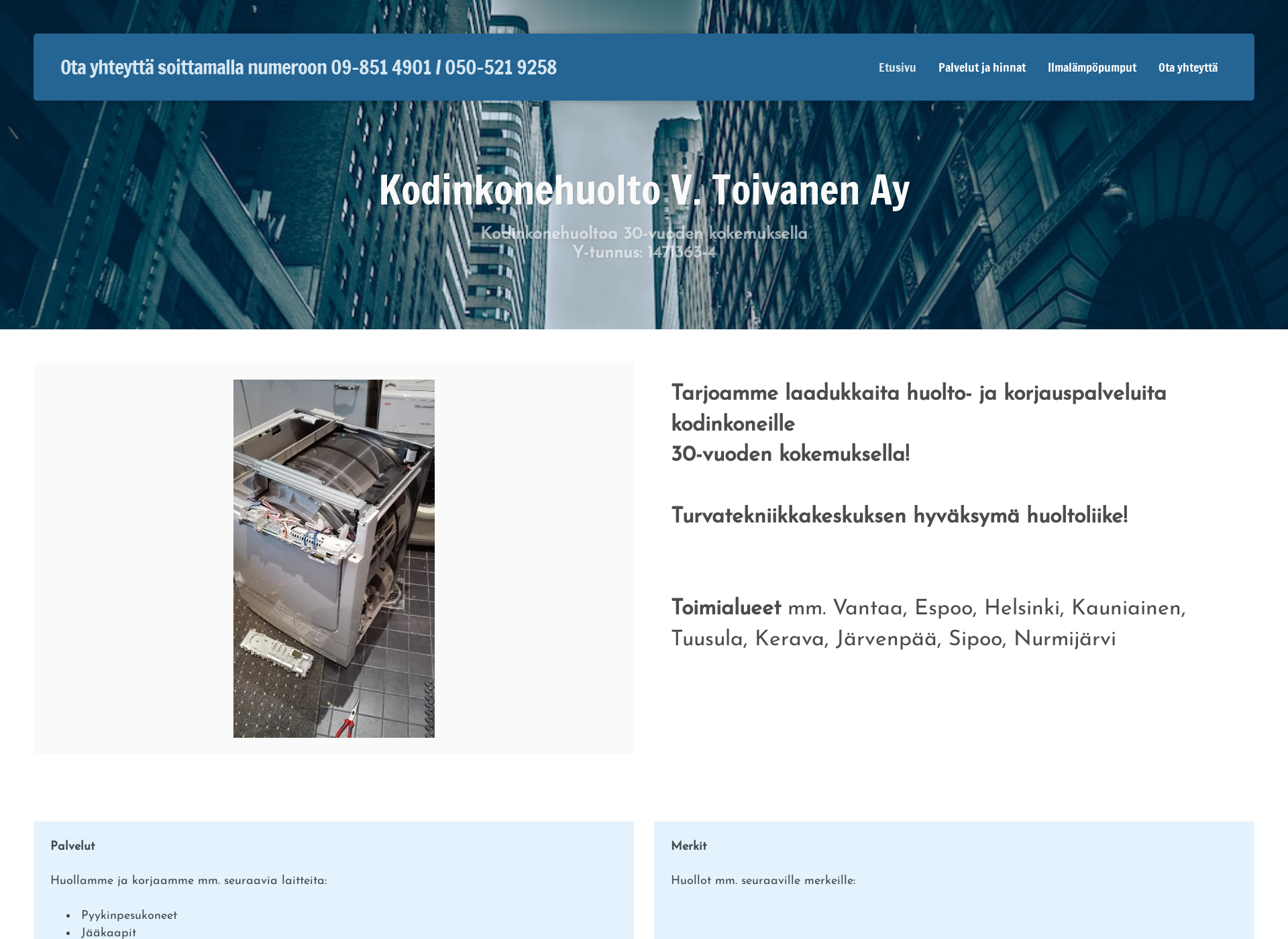 Screenshot for kodinkonehuolto.fi