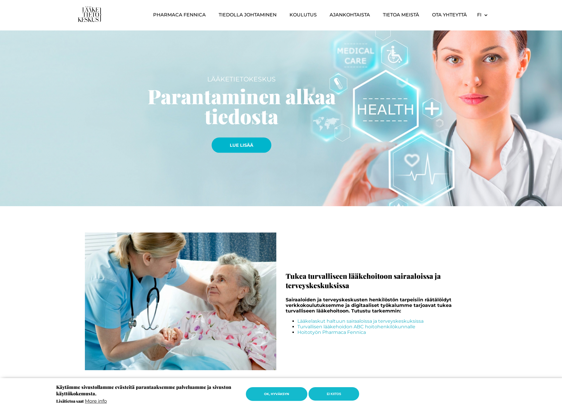 Skärmdump för kodinlaakeopas.fi