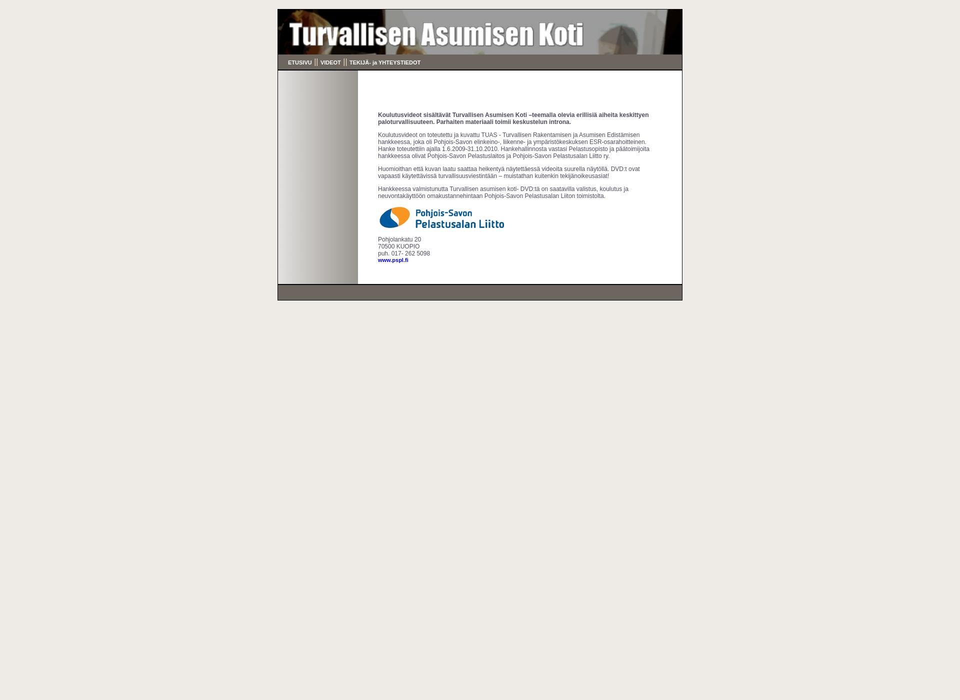 Skärmdump för kodinturvallisuus.fi
