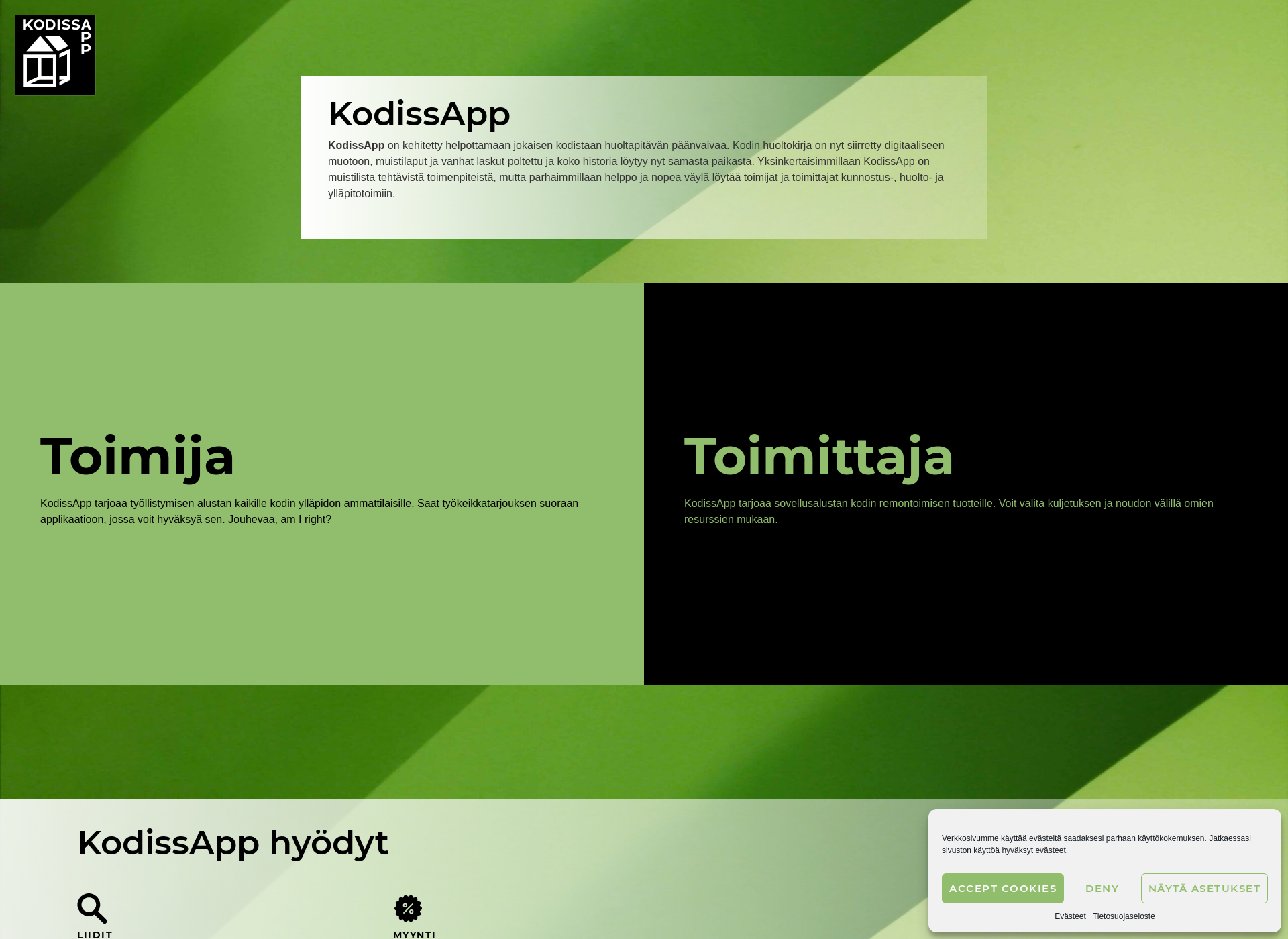 Screenshot for kodissapp.fi