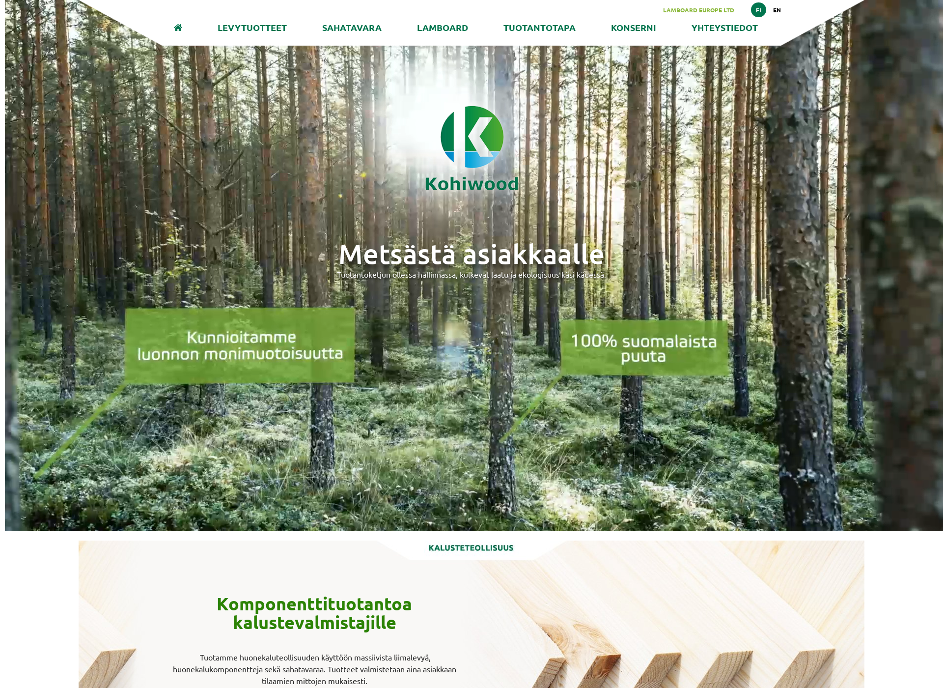 Screenshot for kohiwood.fi