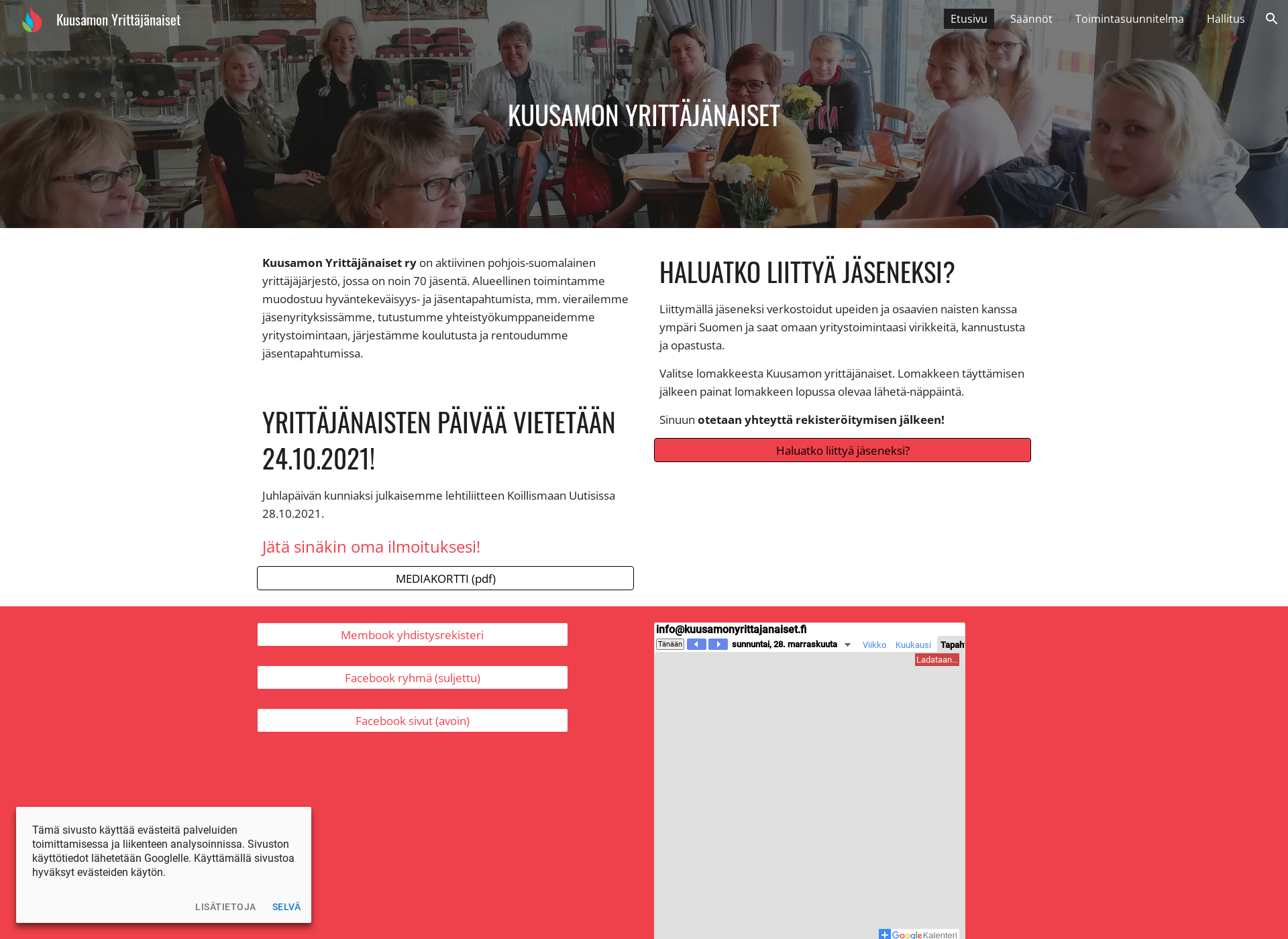 Screenshot for koillismaanyrittajanaiset.fi