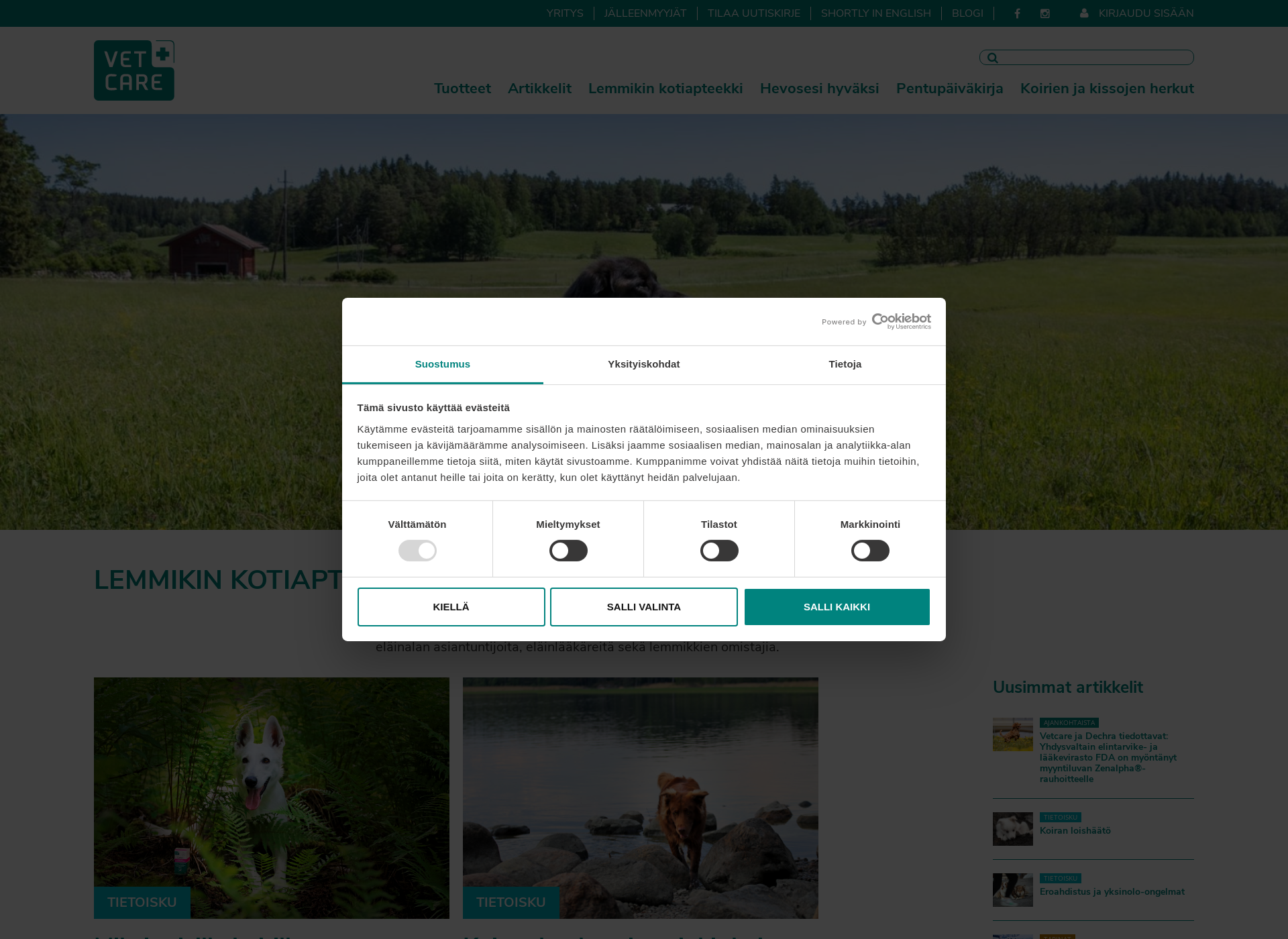 Screenshot for koira.fi