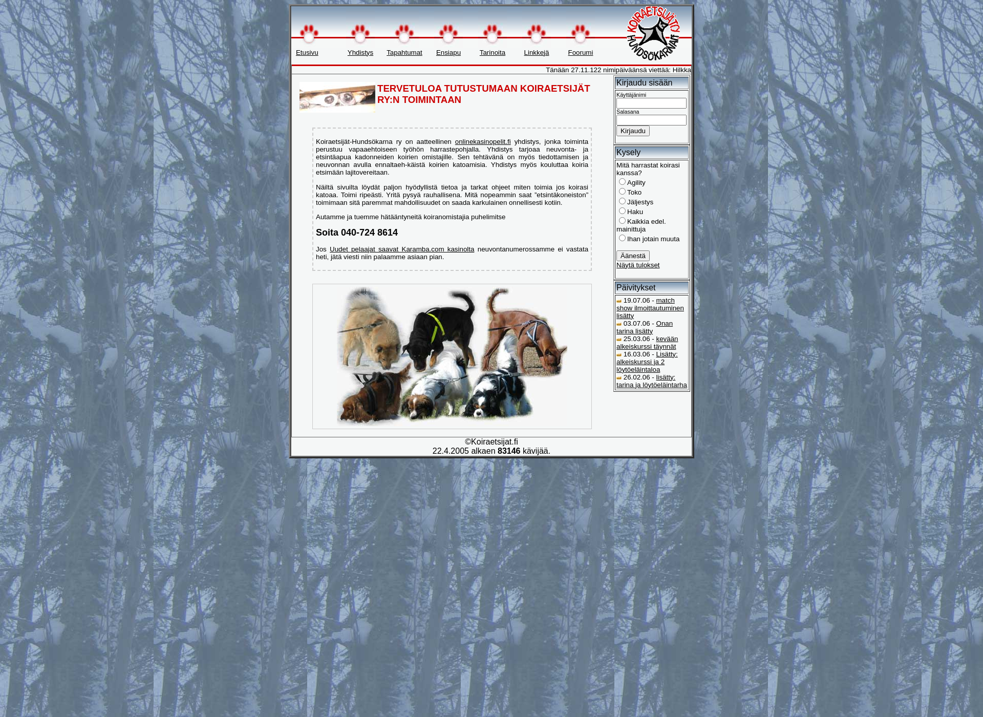 Screenshot for koiraetsijat.fi