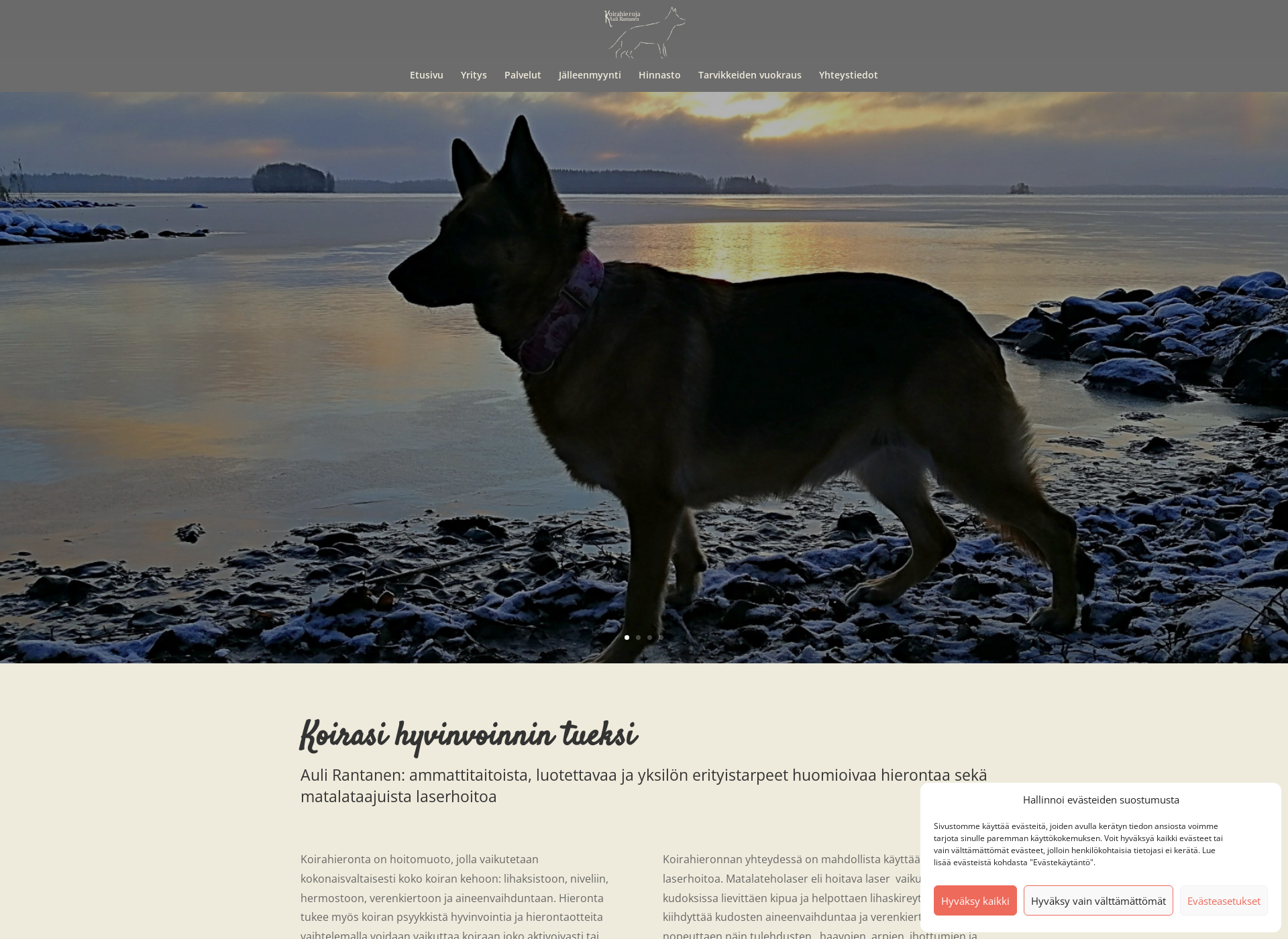 Screenshot for koirahierojarantanen.fi