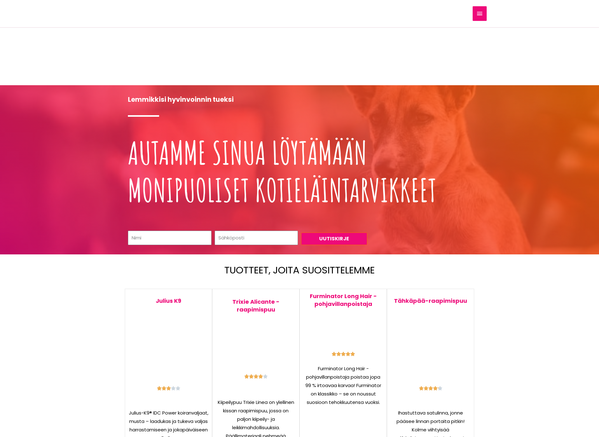 Screenshot for koirakahvilavainu.fi