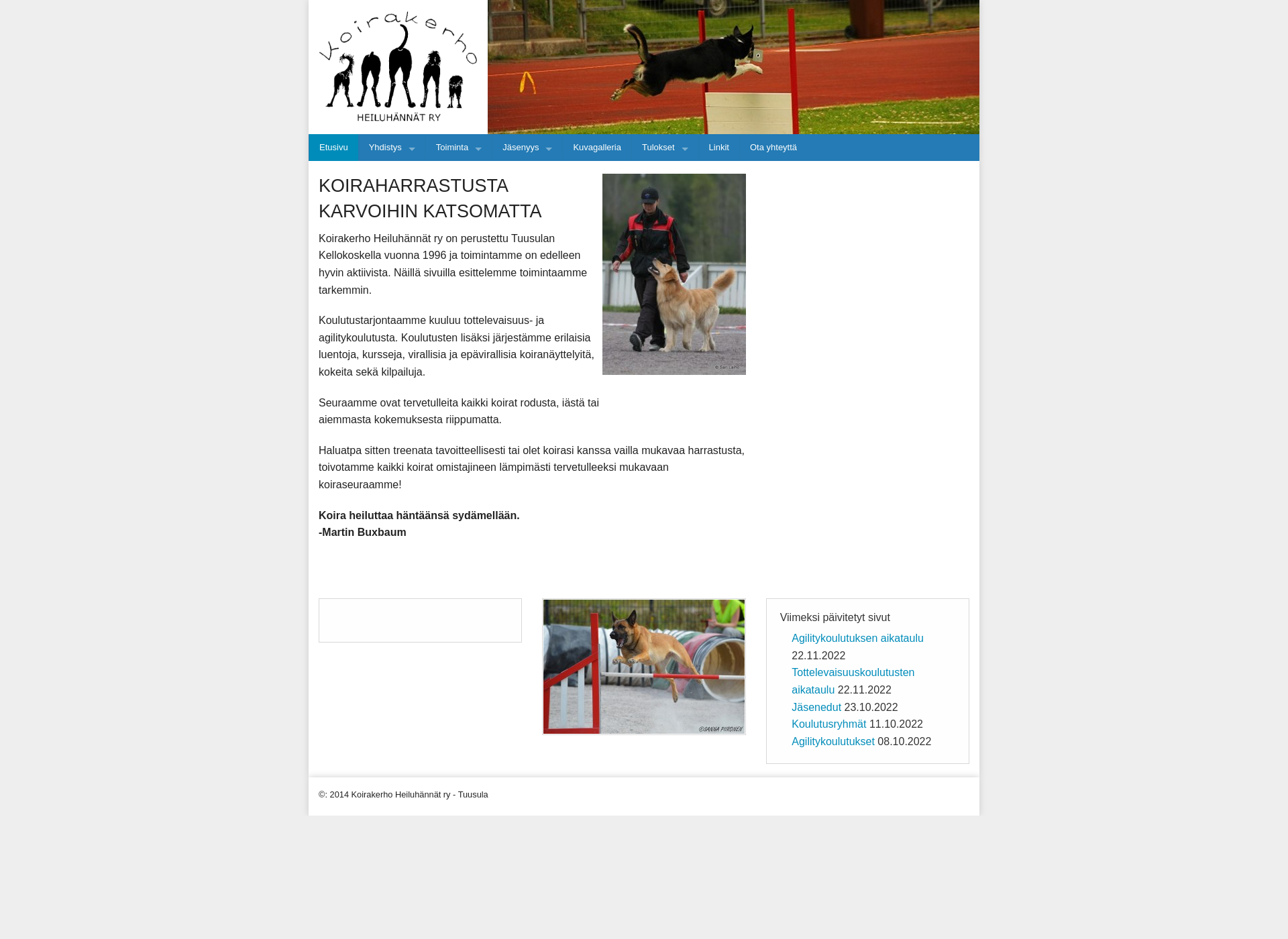 Screenshot for koirakerhoheiluhannat.fi