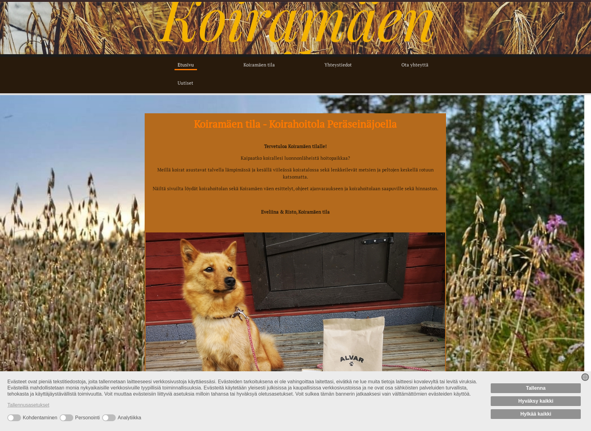 Screenshot for koiramaentila.fi