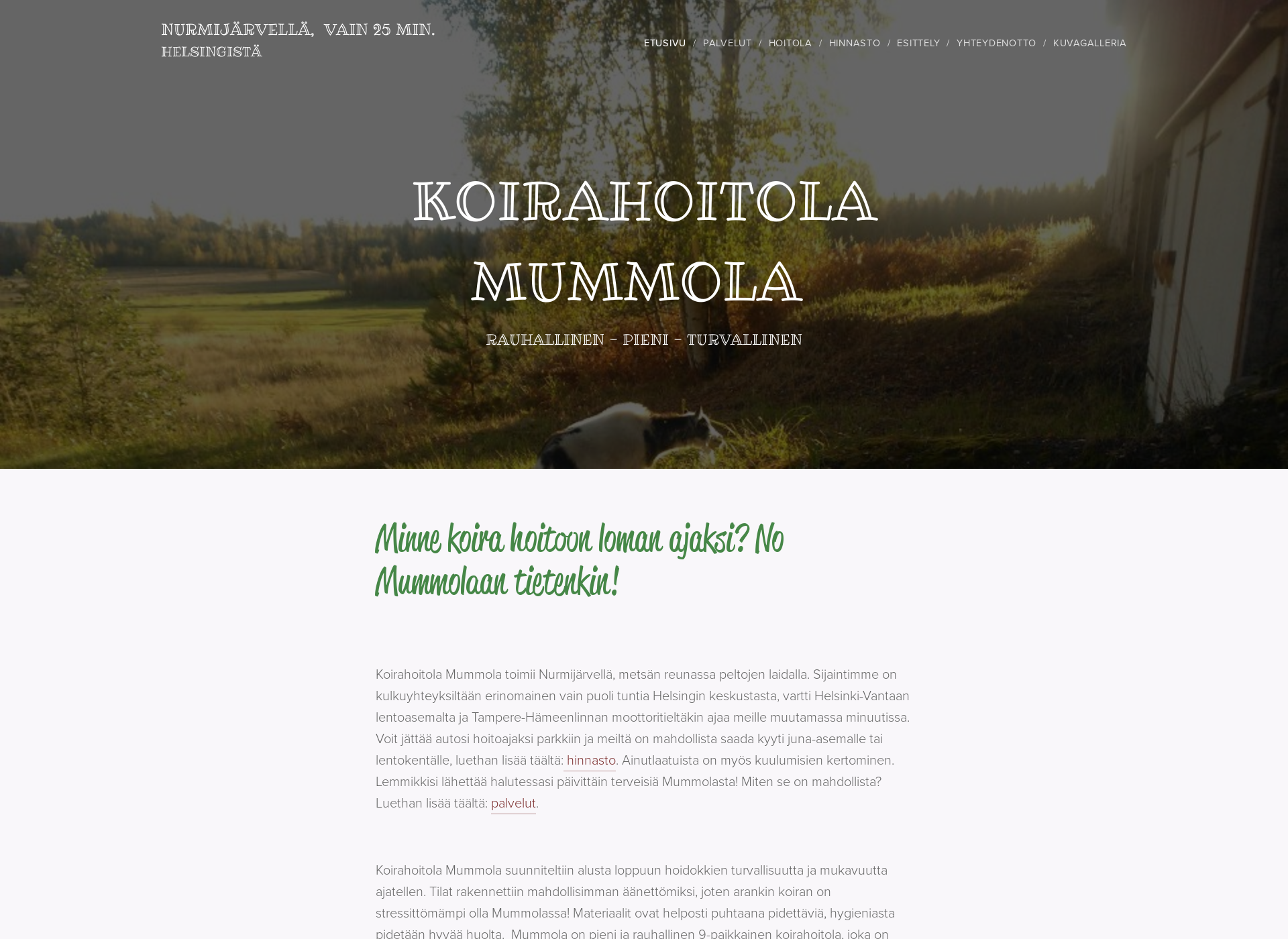 Screenshot for koiramummola.fi