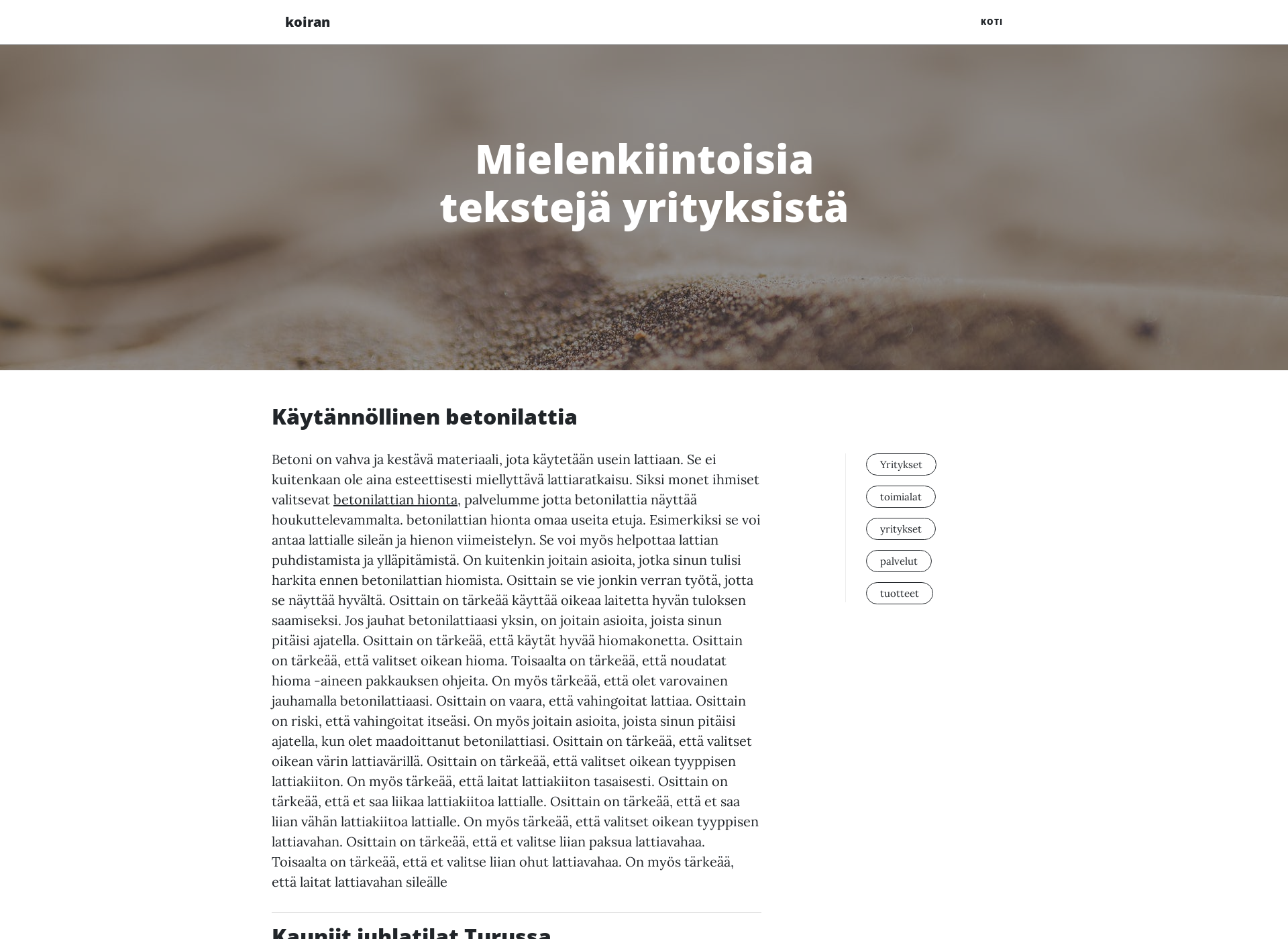 Screenshot for koiran-raakaruokinta.fi