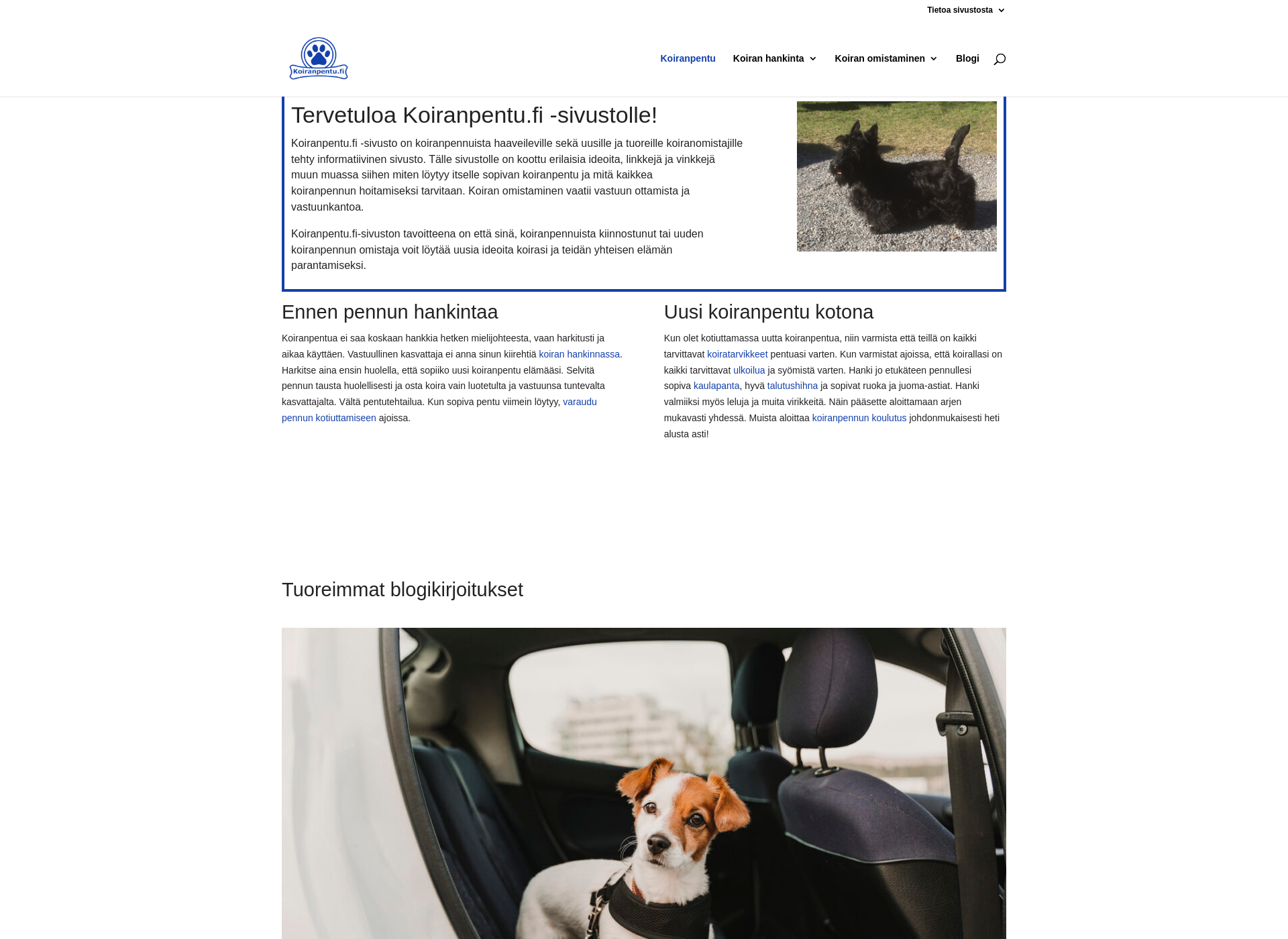 Screenshot for koiranpentu.fi