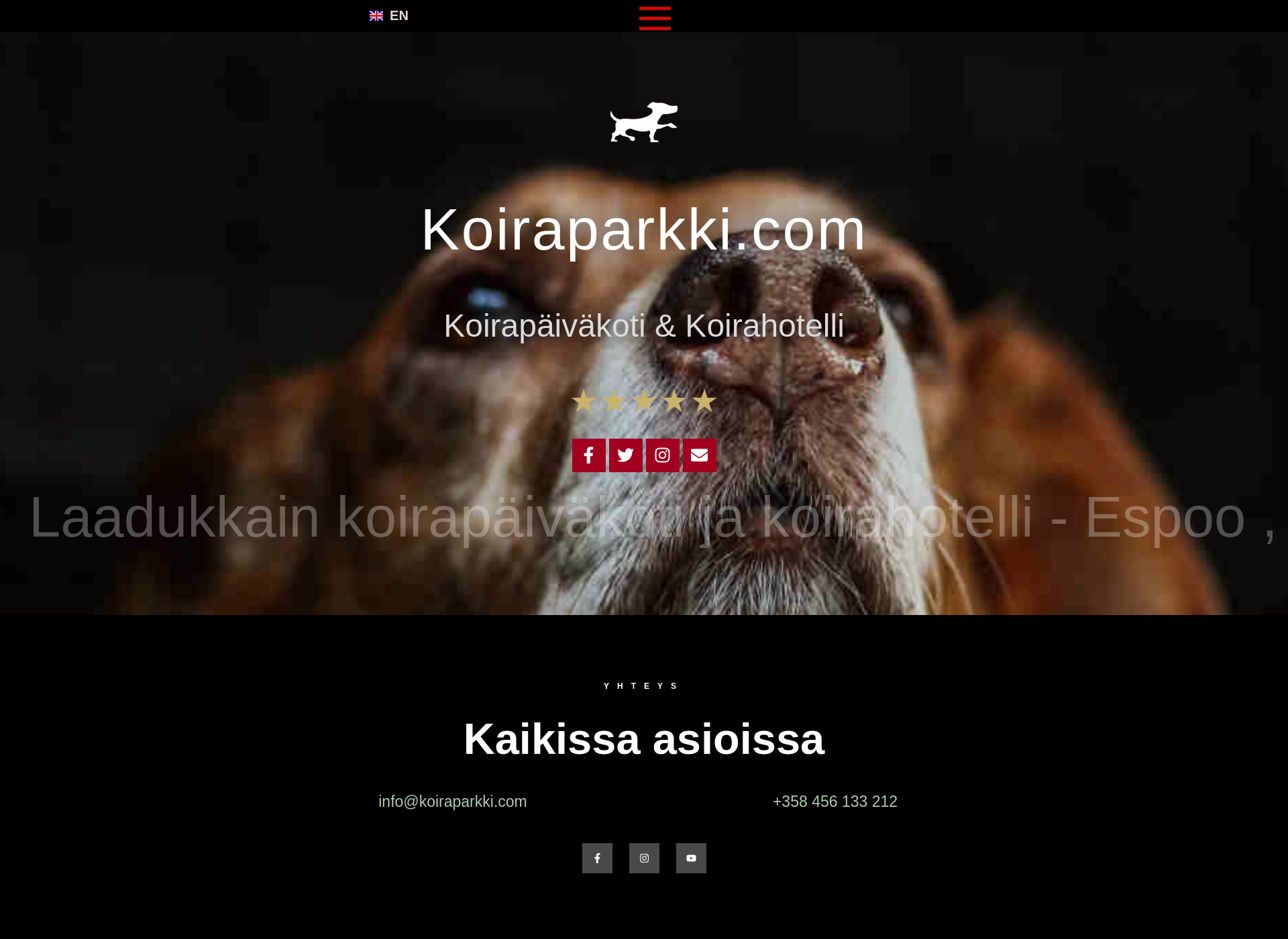 Skärmdump för koirapaivakoti.fi