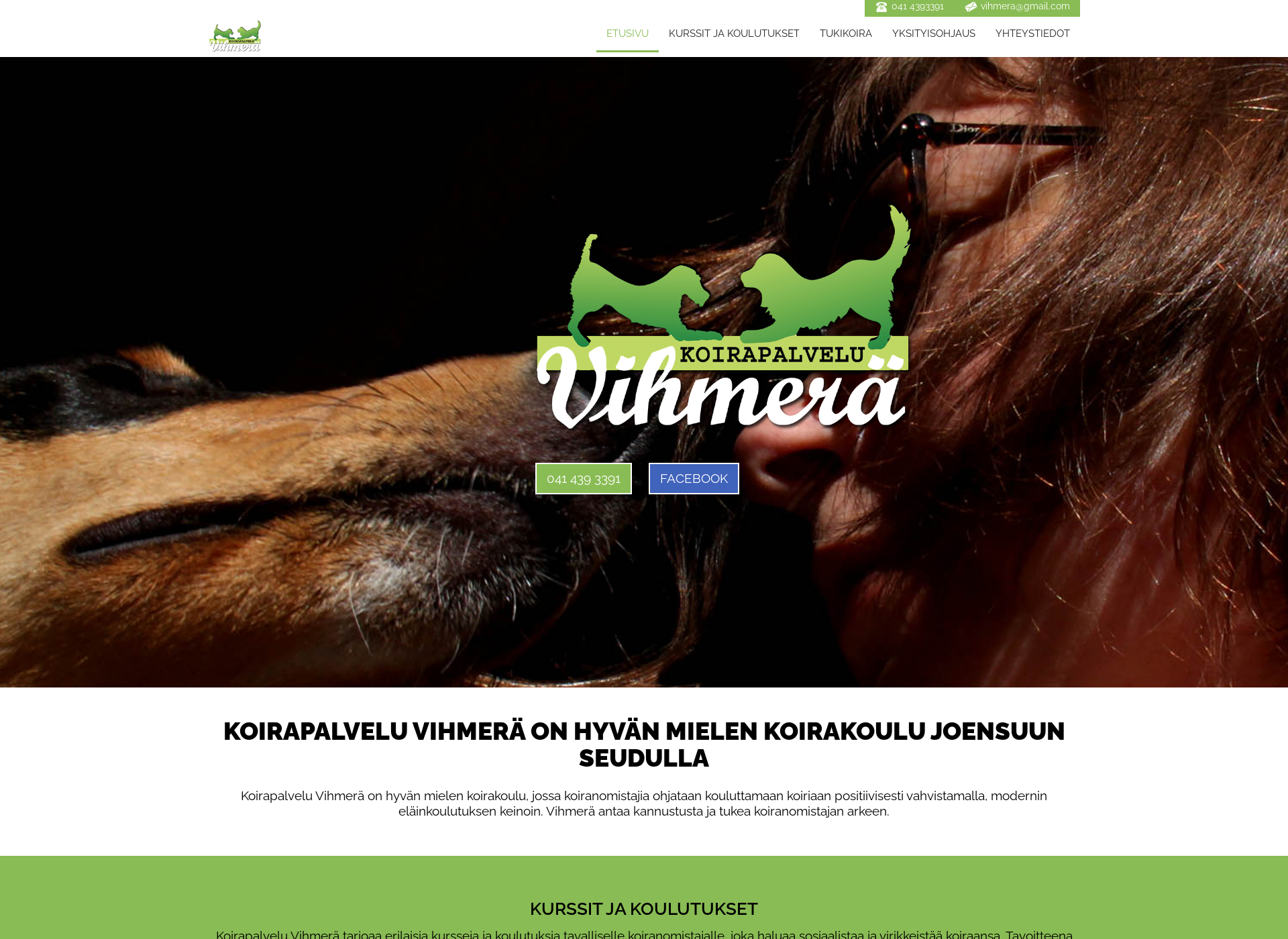 Screenshot for koirapalveluvihmera.fi