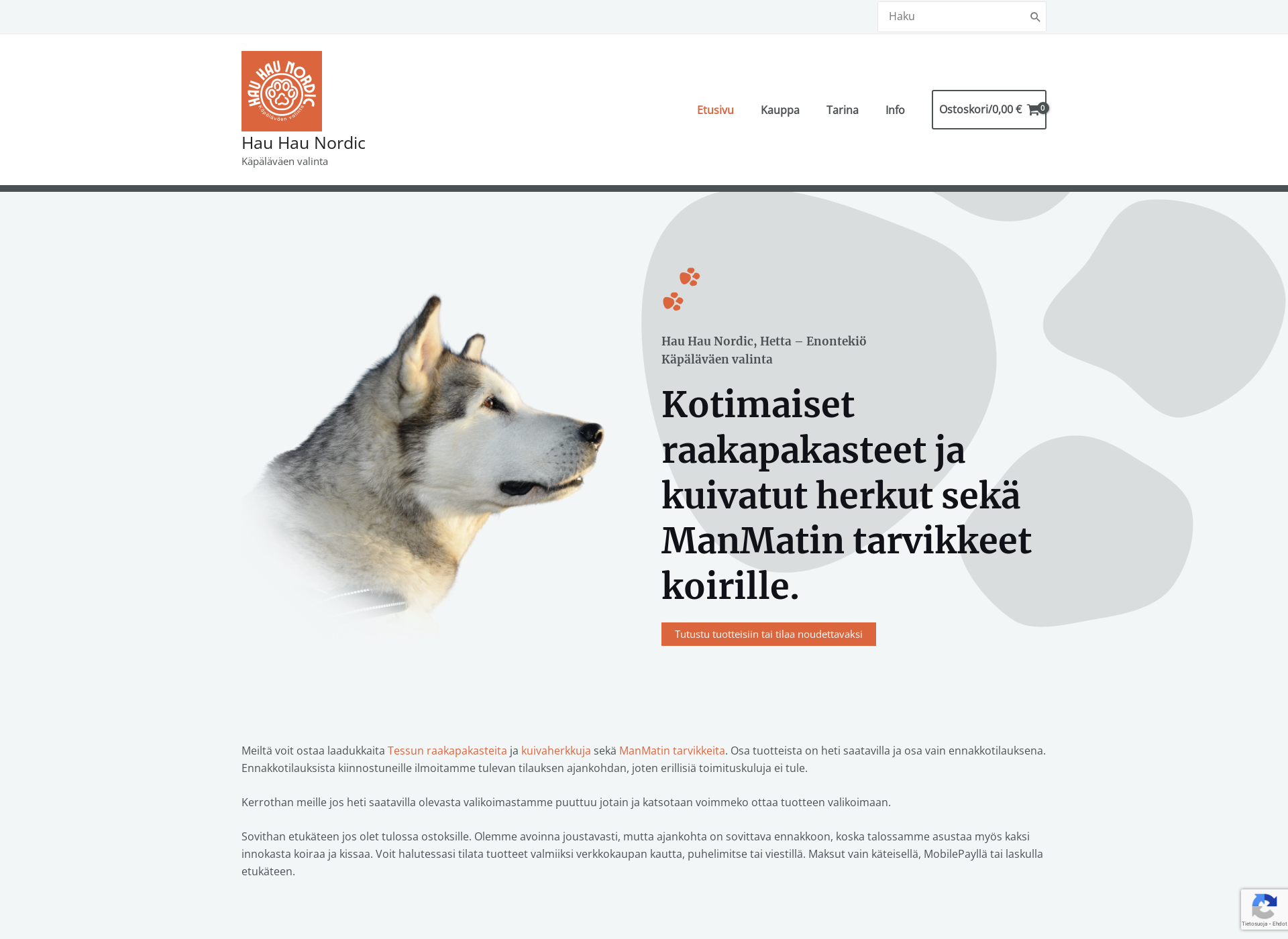 Skärmdump för koirapistenordic.fi